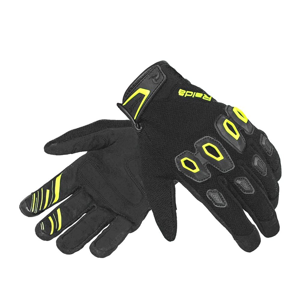 Raida Avantur Mx Motorcycle Gloves | Touch Screen Compatible | Vegan Friendly | Daily Commute Gloves (2Xl Hiviz)