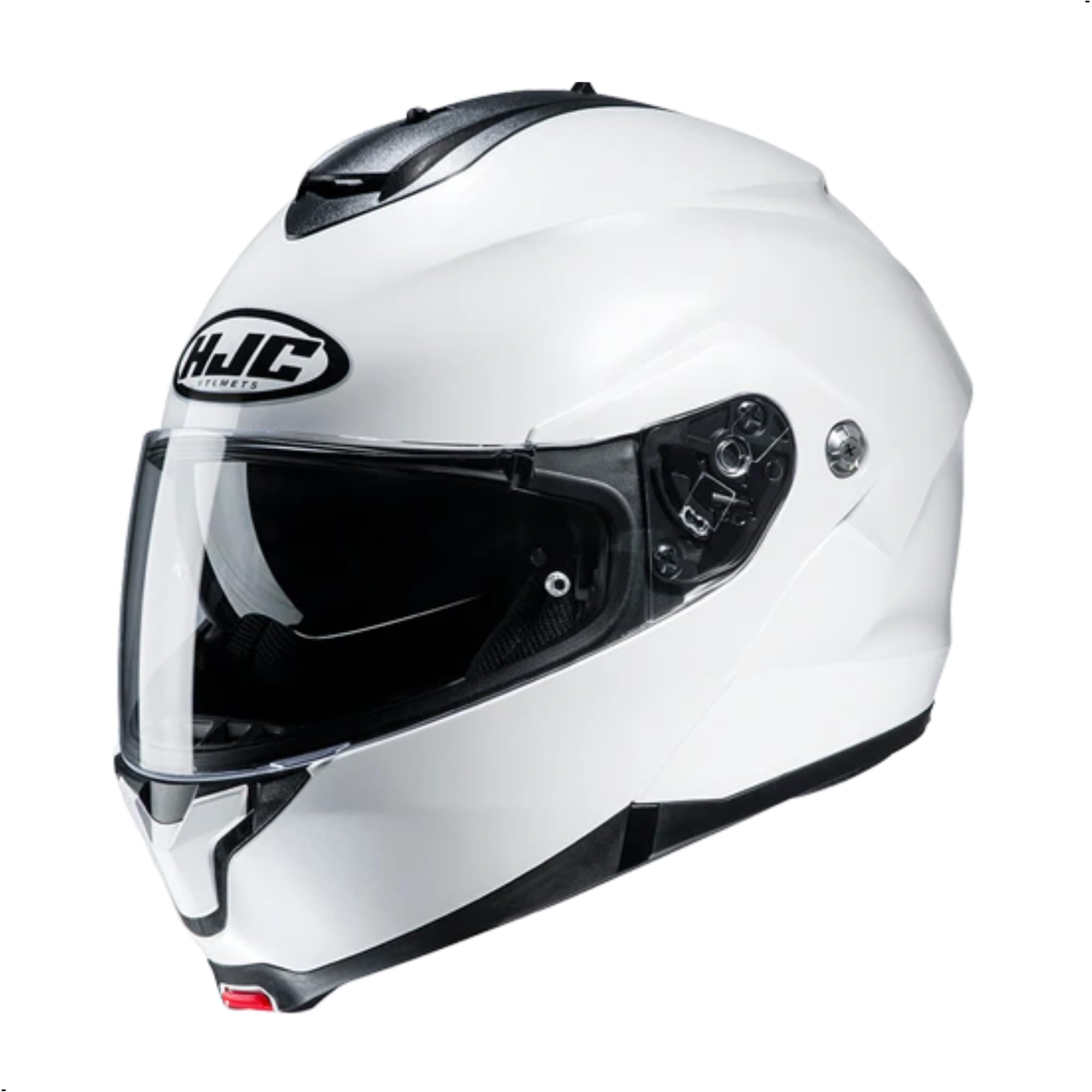 Hjc C91 Solid Modular Motorcycle Helmet With Hj-17 Pinlock Shield, Dot Approved(White, Xx-Large)