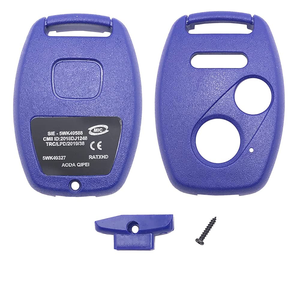 Horande 2+1 Buttons Replacement Key Fob Cover Case Fits For 2003-2013 Honda Accord Civic Crv Pilot Ridgeline Odyssey Fit Keyless