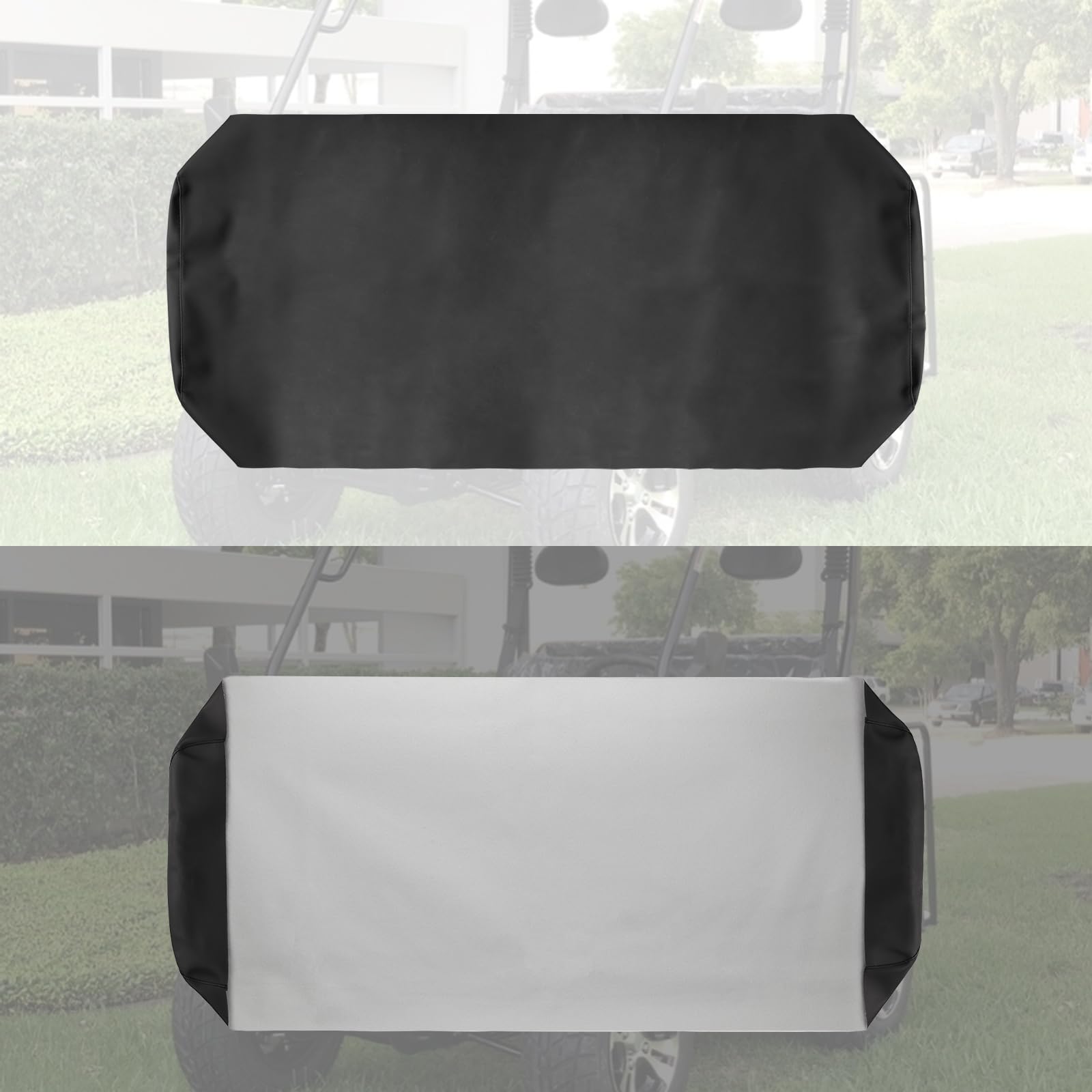LKV UTV Seat Cover Replacement for Polaris Ranger 400/500/570/800, Black Leather, Model USE01001BK, MIDSIZE Crew EV RZR 2010-14