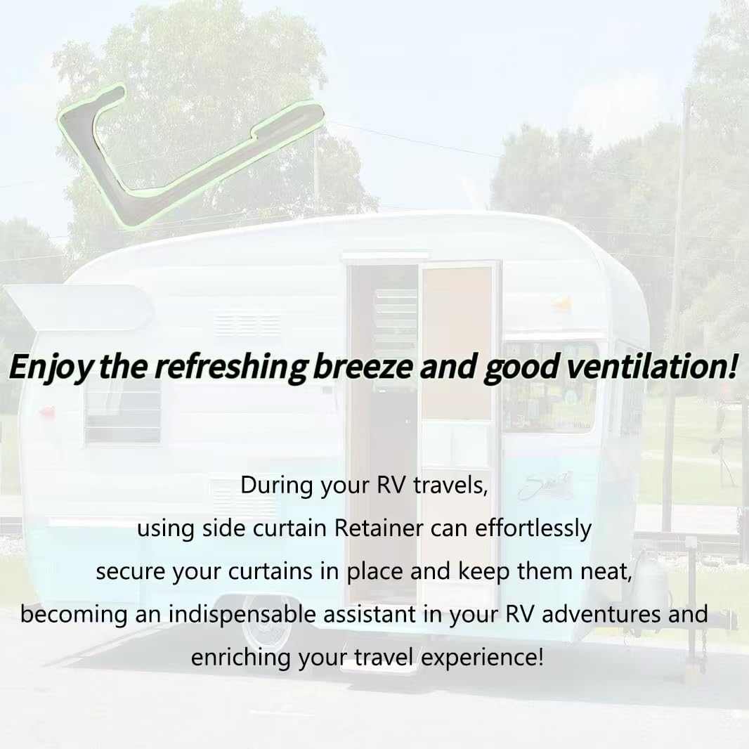 ARYEIELLSOW A285 RV Side Curtain Retainer White Plastic Side Curtain Hold Down with Screws,Window Covering Hardware for Camper M
