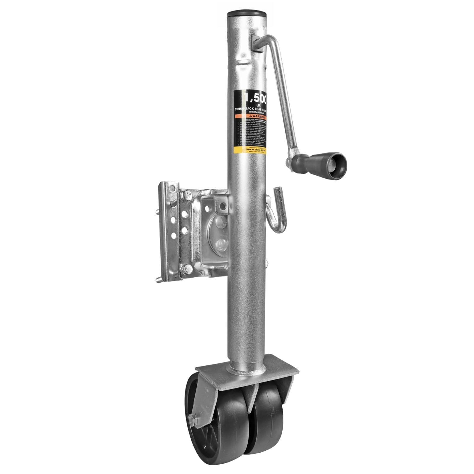 Torin 1500 Lbs Trailer Jack With Wheel, Heavy Duty Swivel Boat Trailer Jack, 13'' Lift, Bolt-On Trailer Tongue Jack For Rv Boat
