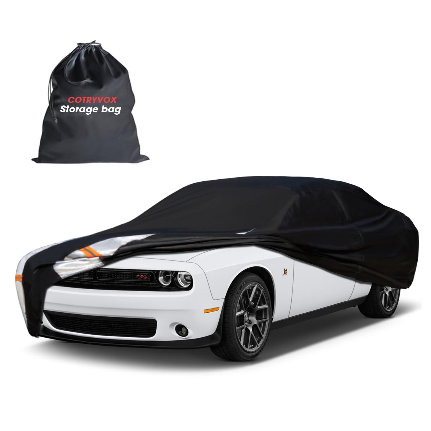 10-Layer Waterproof Sports Car Cover. See Vehicle Chart for Fit. Car Covers for Dodge Challenger, Porsche Taycan, Ford Thunderbi