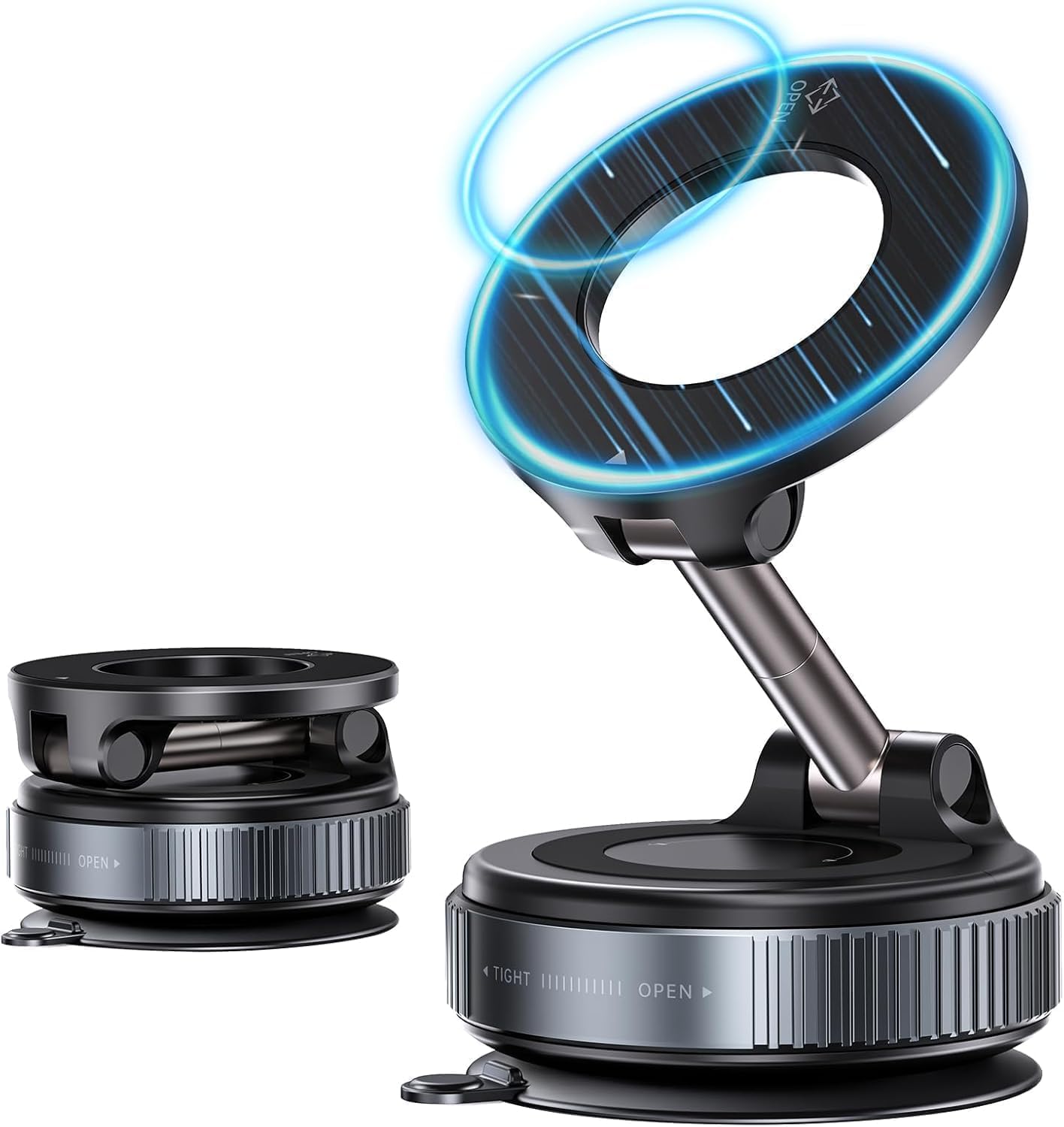 Minely Worldwide Retails Car Interior Mobile Holder | Upgraded Magnetic Dashboard Mount | Powerful Suction Cup Base | Adjustable