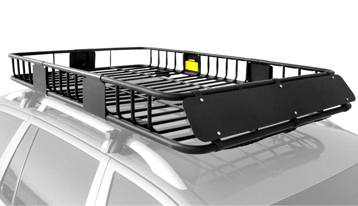 XCAR Roof Rack Basket Rooftop Cargo Carrier with Extension Black Car Top Luggage Holder 64inchx 39inch Universal for SUV Cars