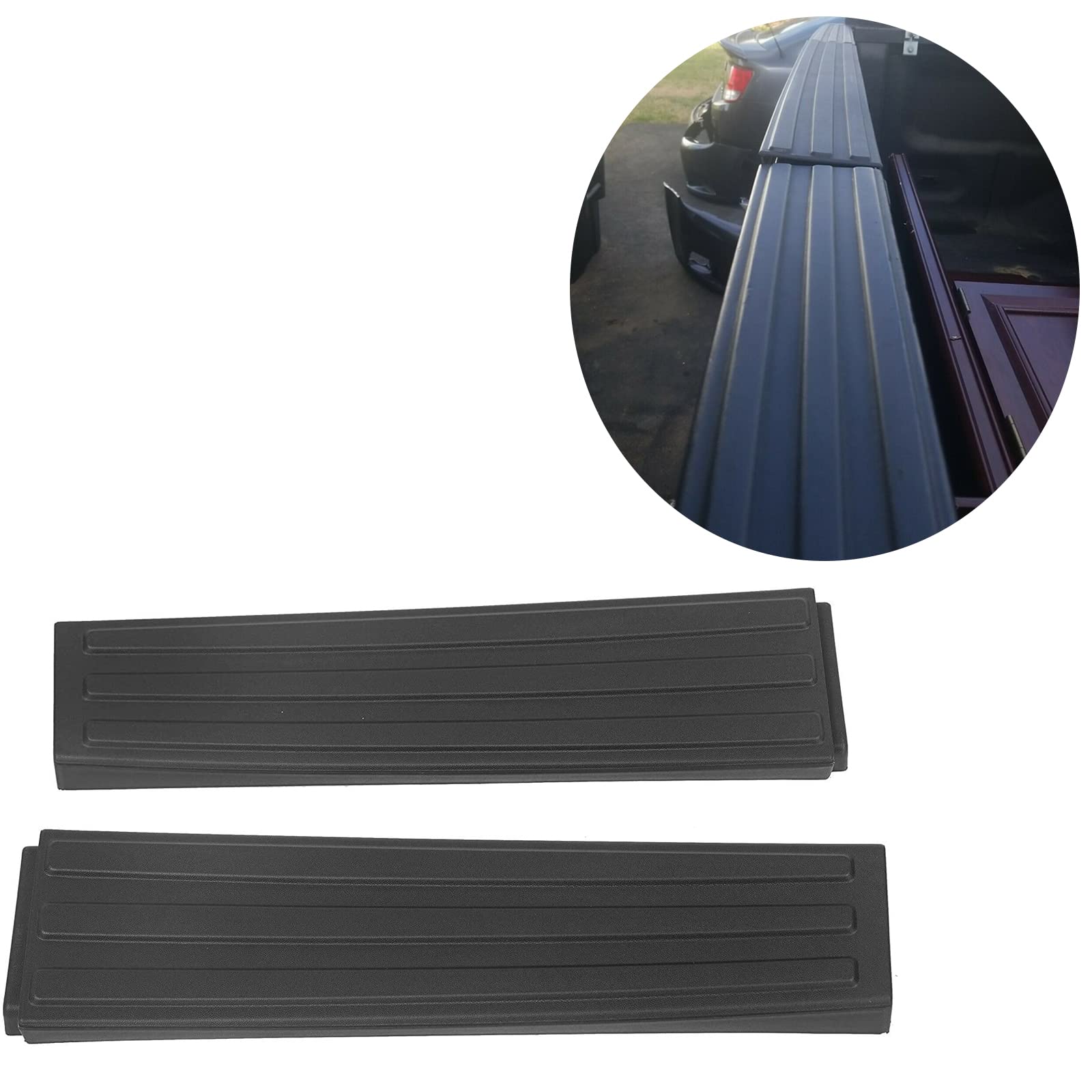 Ecotric Flex Step Side Tailgate Molding Covers Compatible With 2009-2014 Ford F150 Replacement For 9L3Z-9941018-Aa & 9L3Z-994101