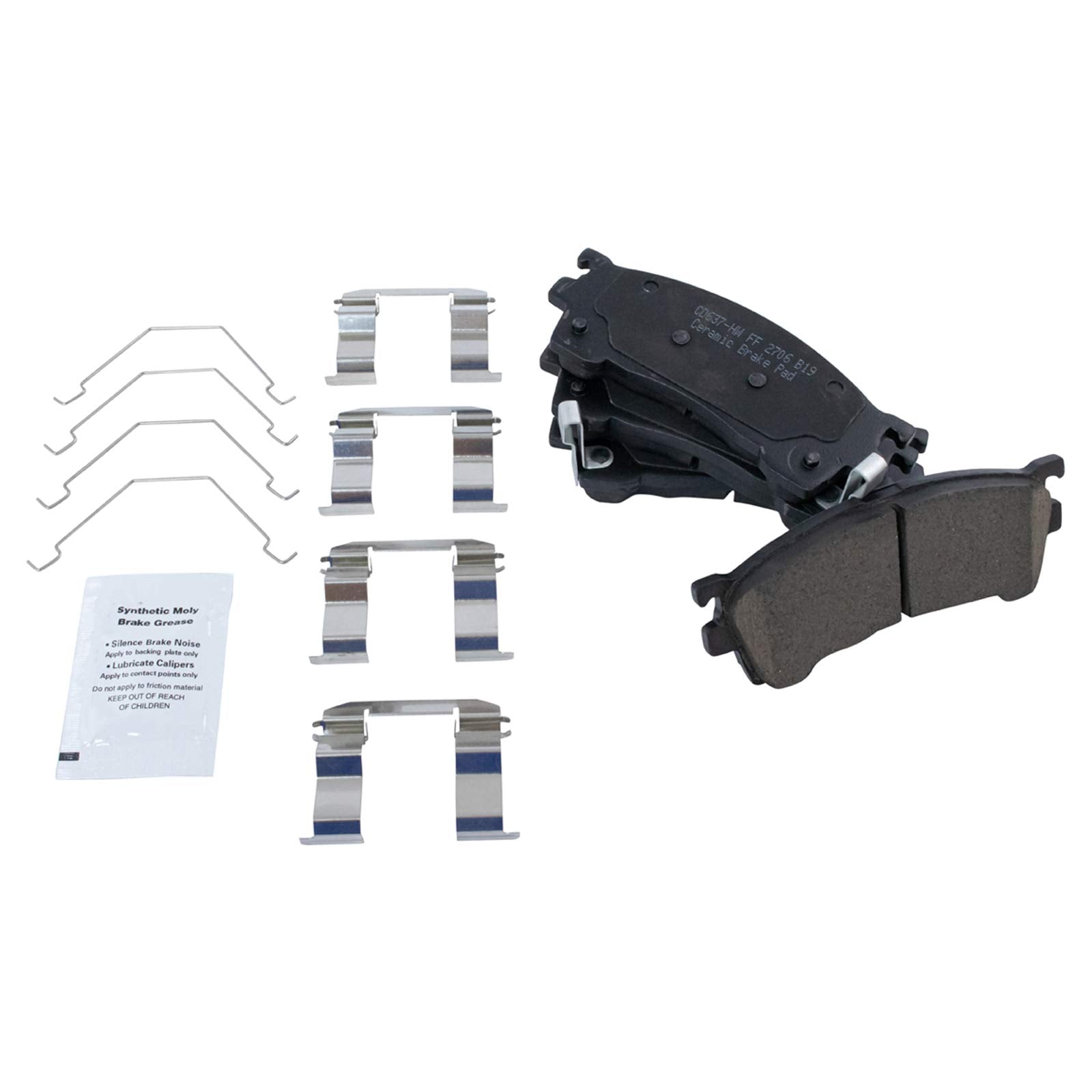 TRQ Front Brake Pads Ceramic Compatible with 1993-1997 Ford Probe 1994-2002 Mazda 626 MX-6 1999-2000 Protege