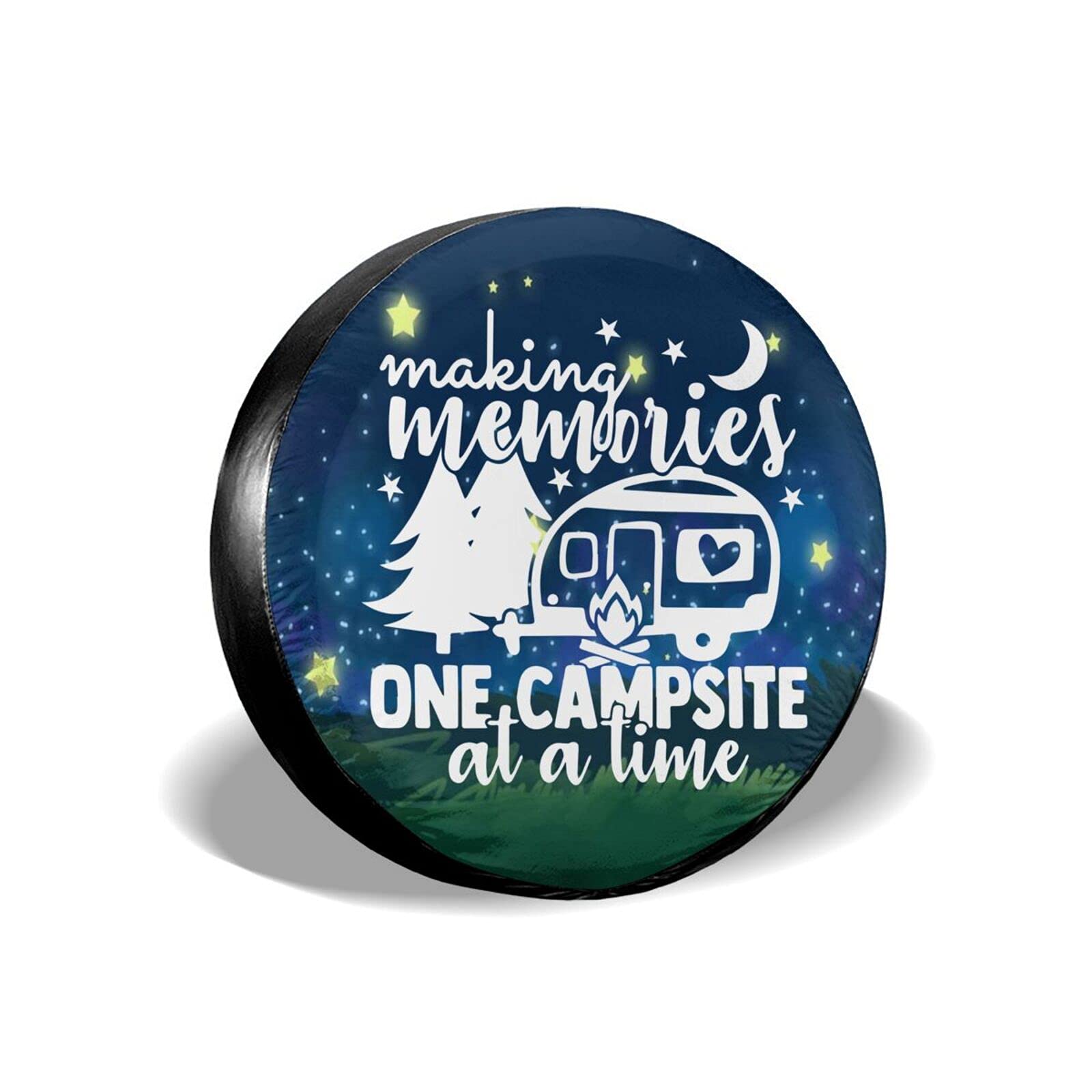 Cozipink Making Memories One Campsite Starry Sky Camping Spare Tire Cover Weatherproof Wheel Protectors Universal Fit For Traile