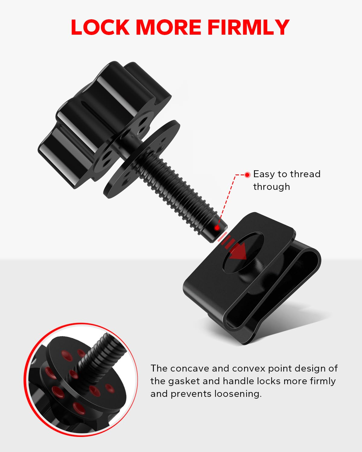 Amazicha Saddlebag Locks - Upgraded Theft Deterrent Bolts for Harley Davidson Touring Models, Black, One Size, Metal
