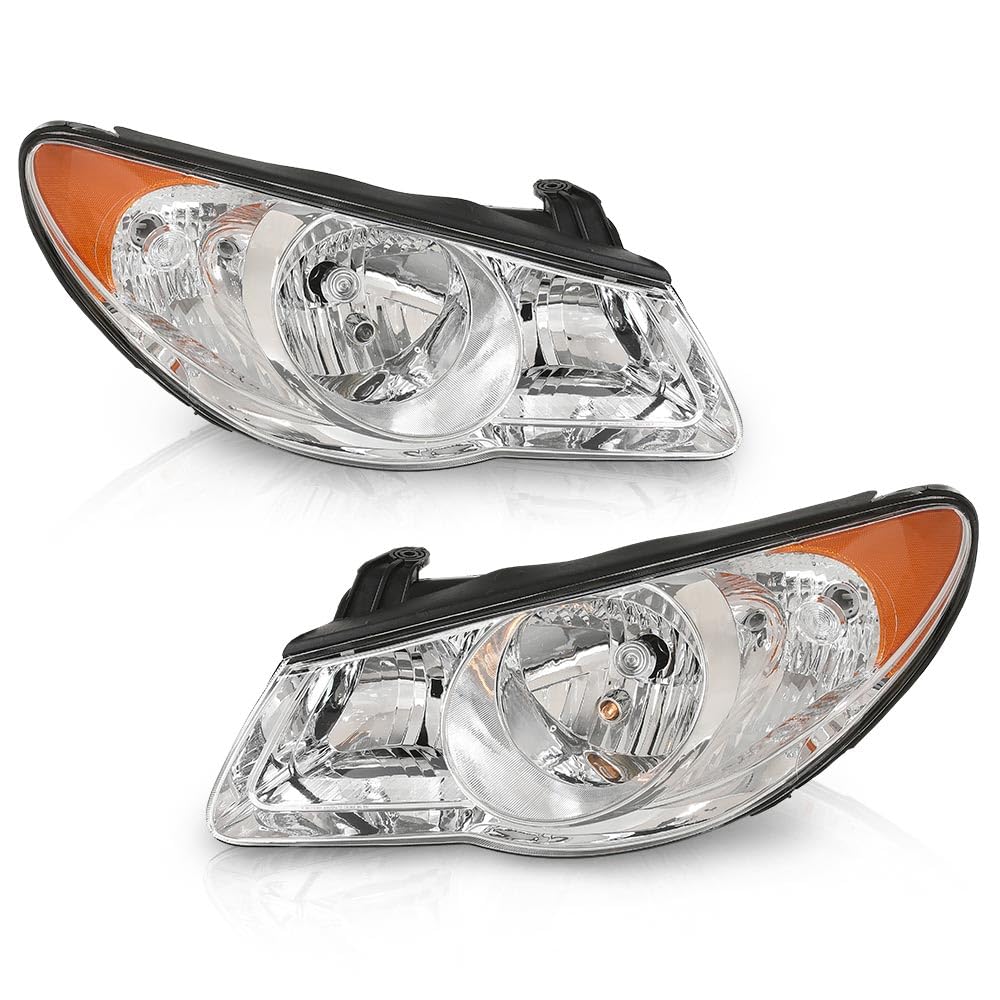 G-PLUS Headlights Assembly,Compatible with Hyundai Elantra 2007-2010 Bumper Headlamps w/o Bulb,Left & Right faros delanteros Cle