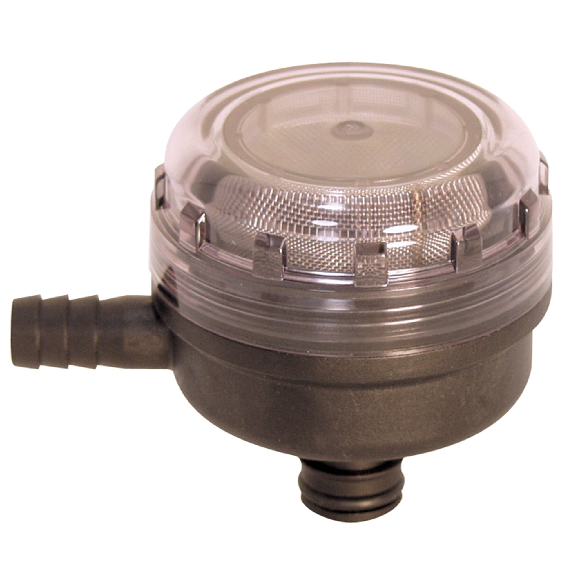 Flojet 01740-012A Stainless Steel Inlet Strainer - 1/2 Hose Barb Inlet x Quad Port 90 degree Outlet