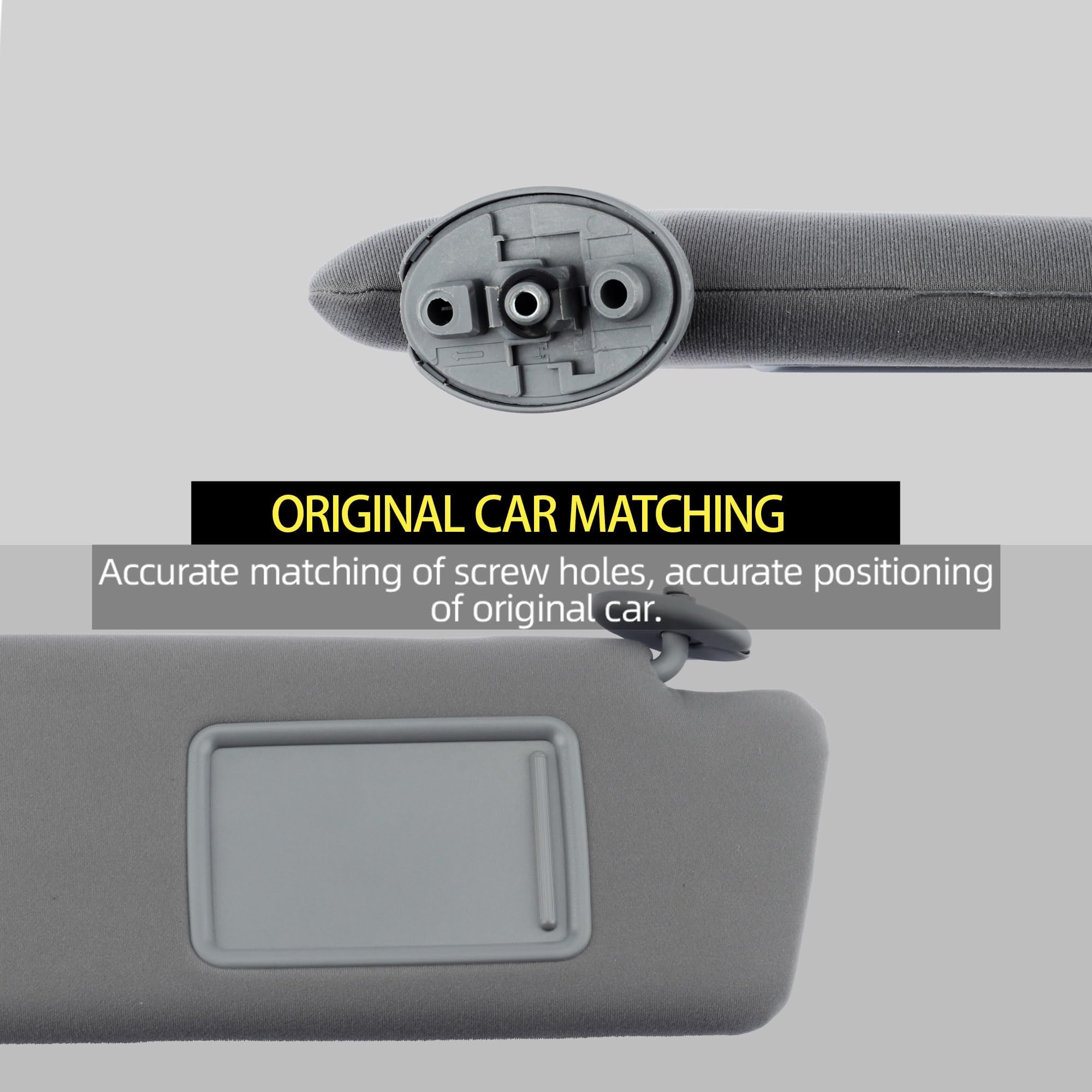 Dasbecan Right Passenger Side Sun Visor Compatible With Toyota Tacoma 2005 2006 2007 2008 2009 2010 2011 2012 2013 2014 2015 Vis