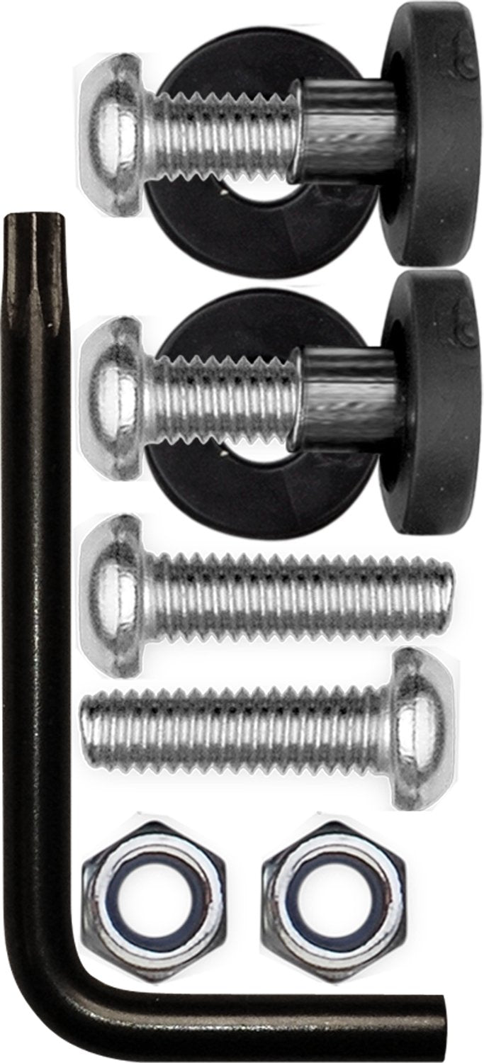 Cruiser Accessories 81430 Locking License Plate Fasteners, Stainless Rattle Stop Kit - Metric Star Pin