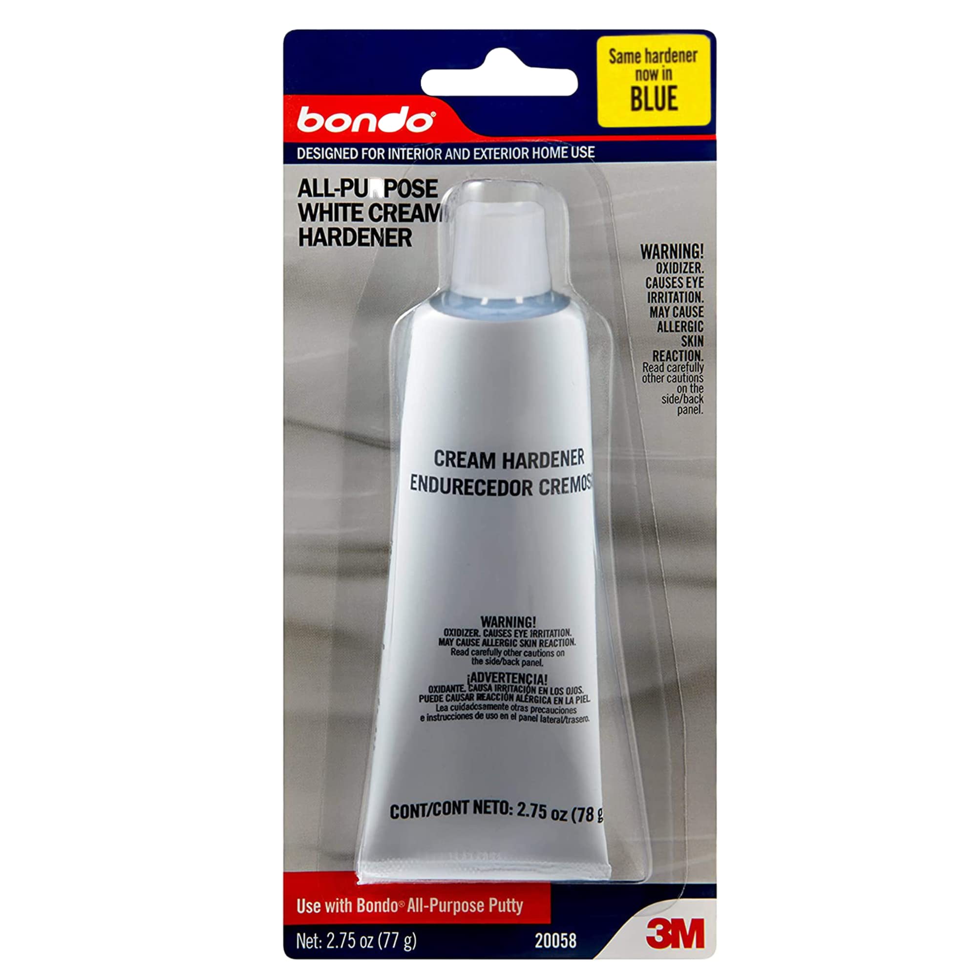 Bondo Cream Hardener, 2.75 Oz, All-Purpose For Interior Or Exterior, Use With Bondo All-Purpose Putty Or Bondo Wood Filler, Repa