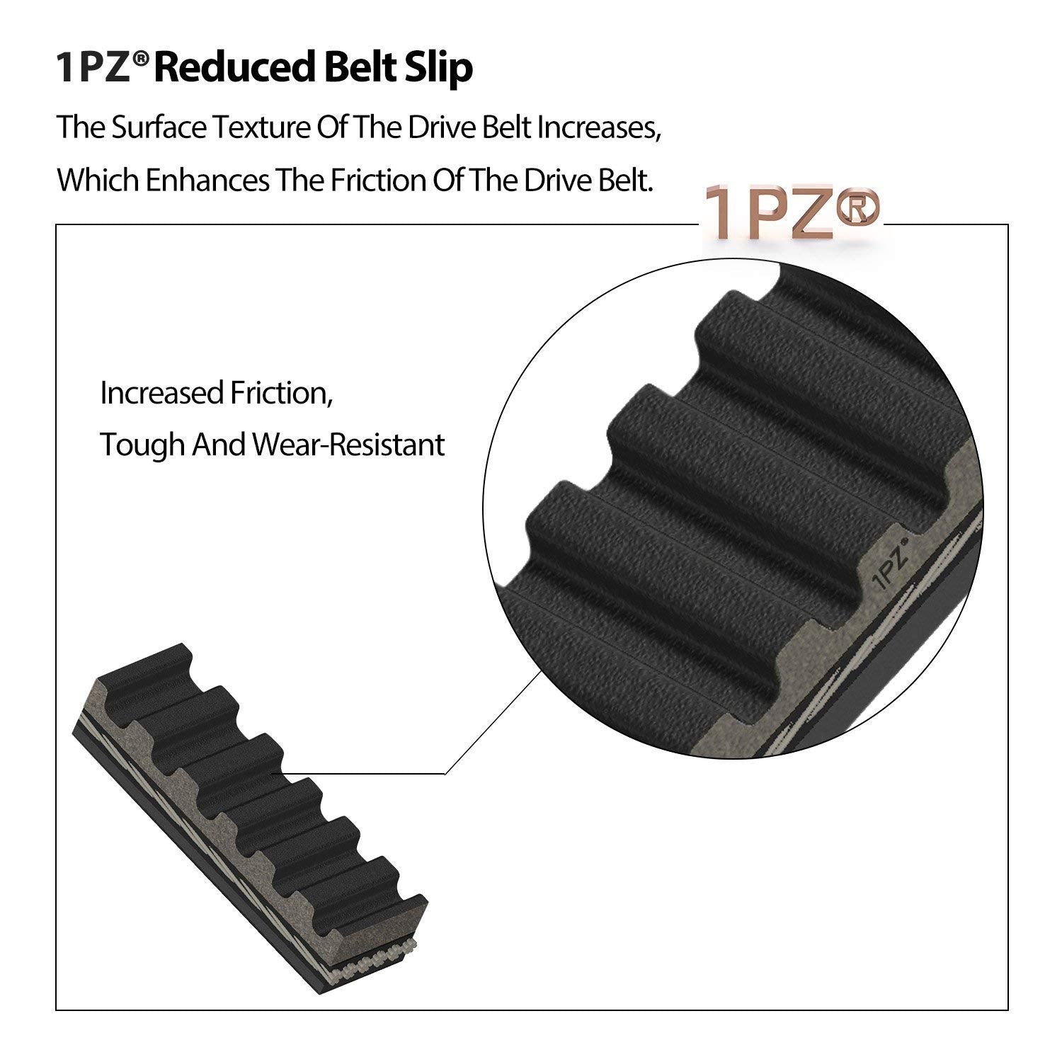 1PZ V1P-743 Premium CVT Drive Belt (Size 743-20-30) for GY6 125cc 150cc 152QMI 157QMJ Short Case Scooter Moped ATV Go Kart