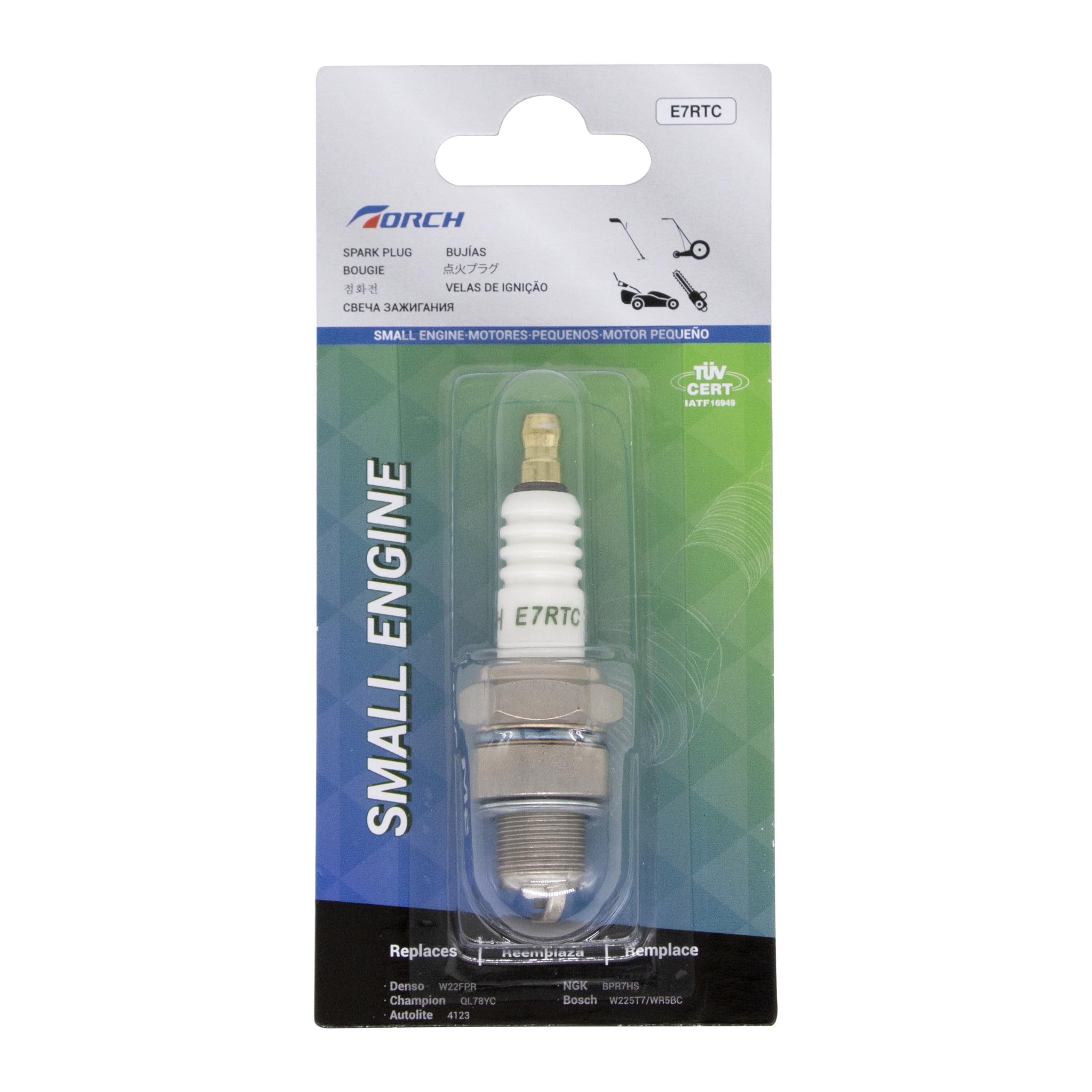 2PK TORCH E7RTC Spark Plug Replace for NGK 7022 BPR6HS 6422 BPR7HS Spark Plug, for CHAMPION RL82YC QL82YC Spark Plug, for DENSO