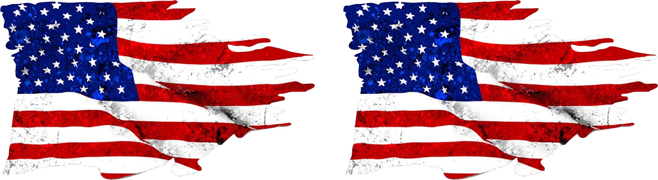 Zedef Us Flag Crazy Self Adhesive Sticker(Pack Of 2) Uv Protected & Waterproof Pvc Vinyl Die Cut Decals,Multi Color