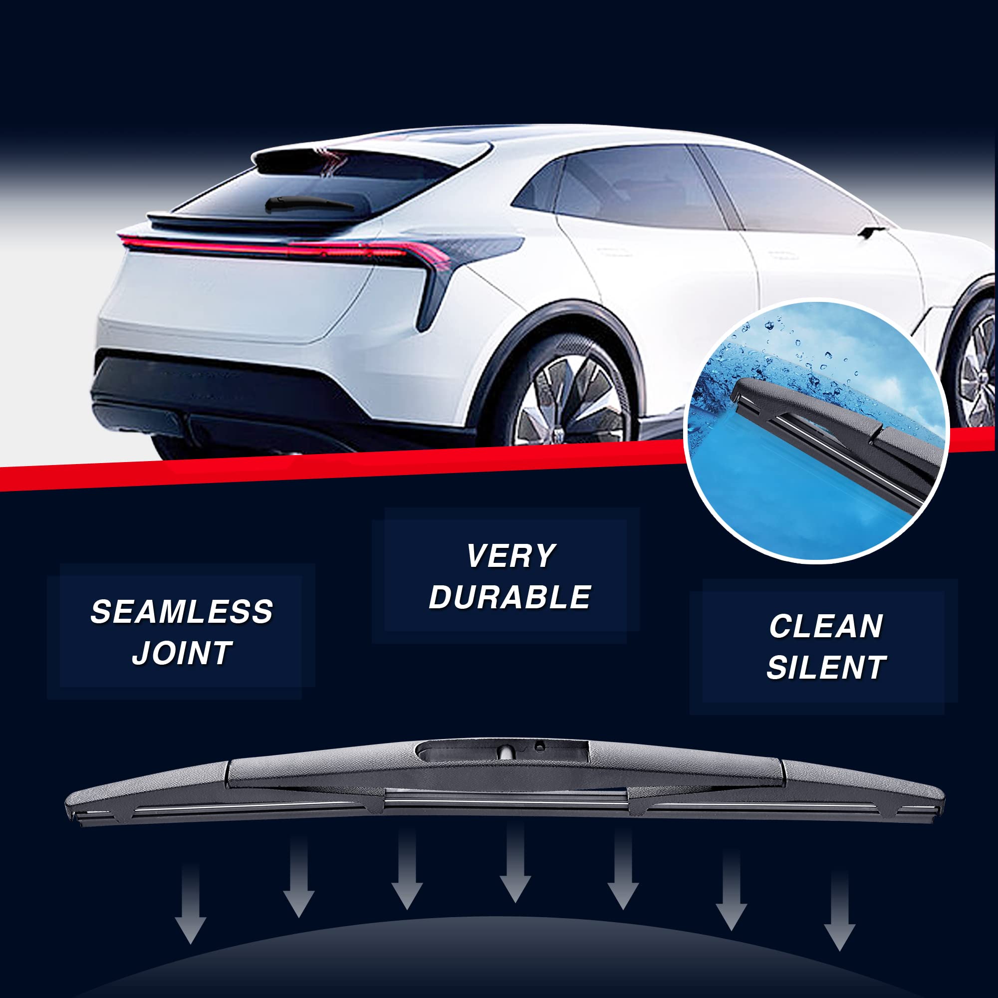 12'' Rear Wiper Blade Replacement for Honda CR-V 2022-2017 Subaru Crosstrek 2022-2016 Impreza 2014-2012 XV Crosstrek 2015-2013 M