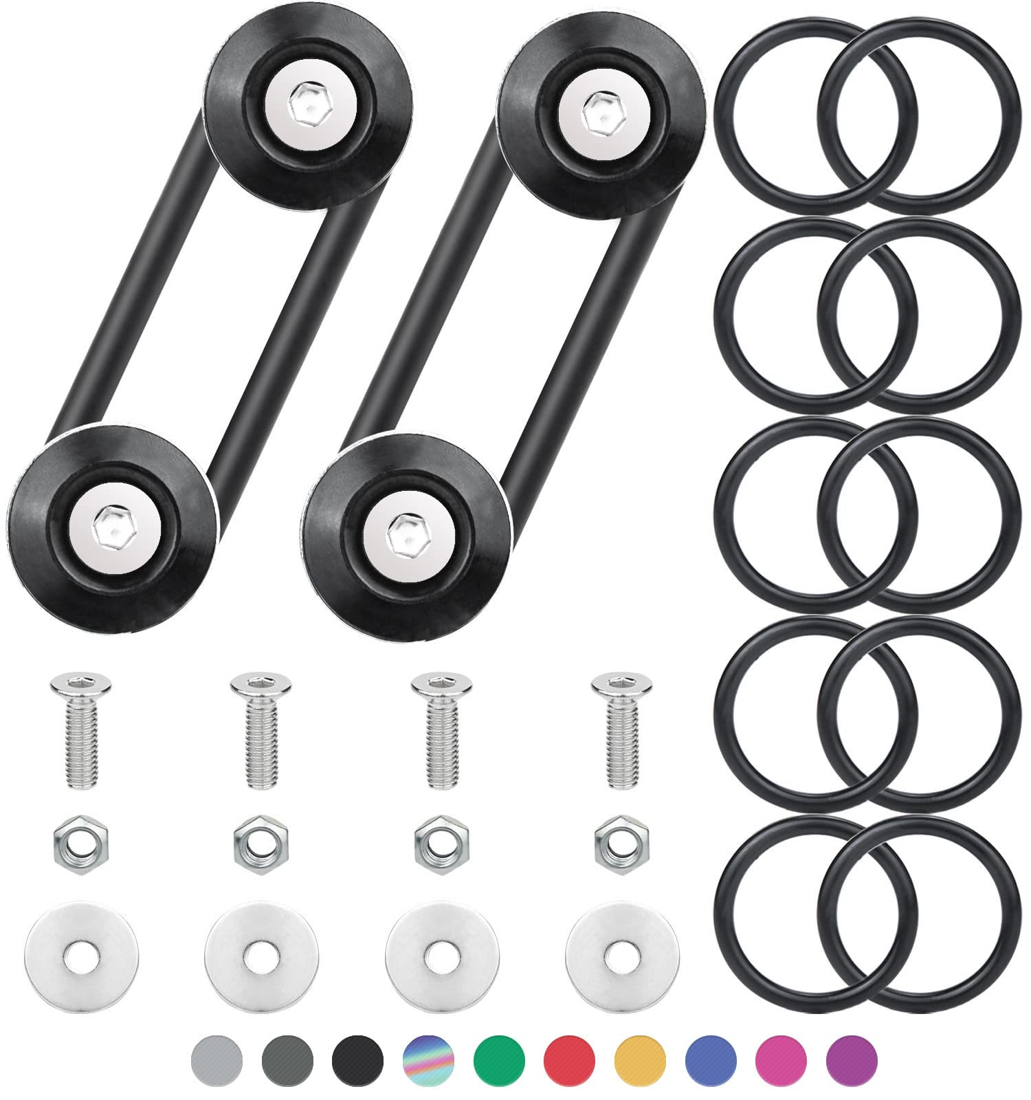 Bumper Quick Release, Mellbree Upgrade Quick Release Trunk Front Rear Bumper Holders With Stainless Steel Screws Kit Compatible