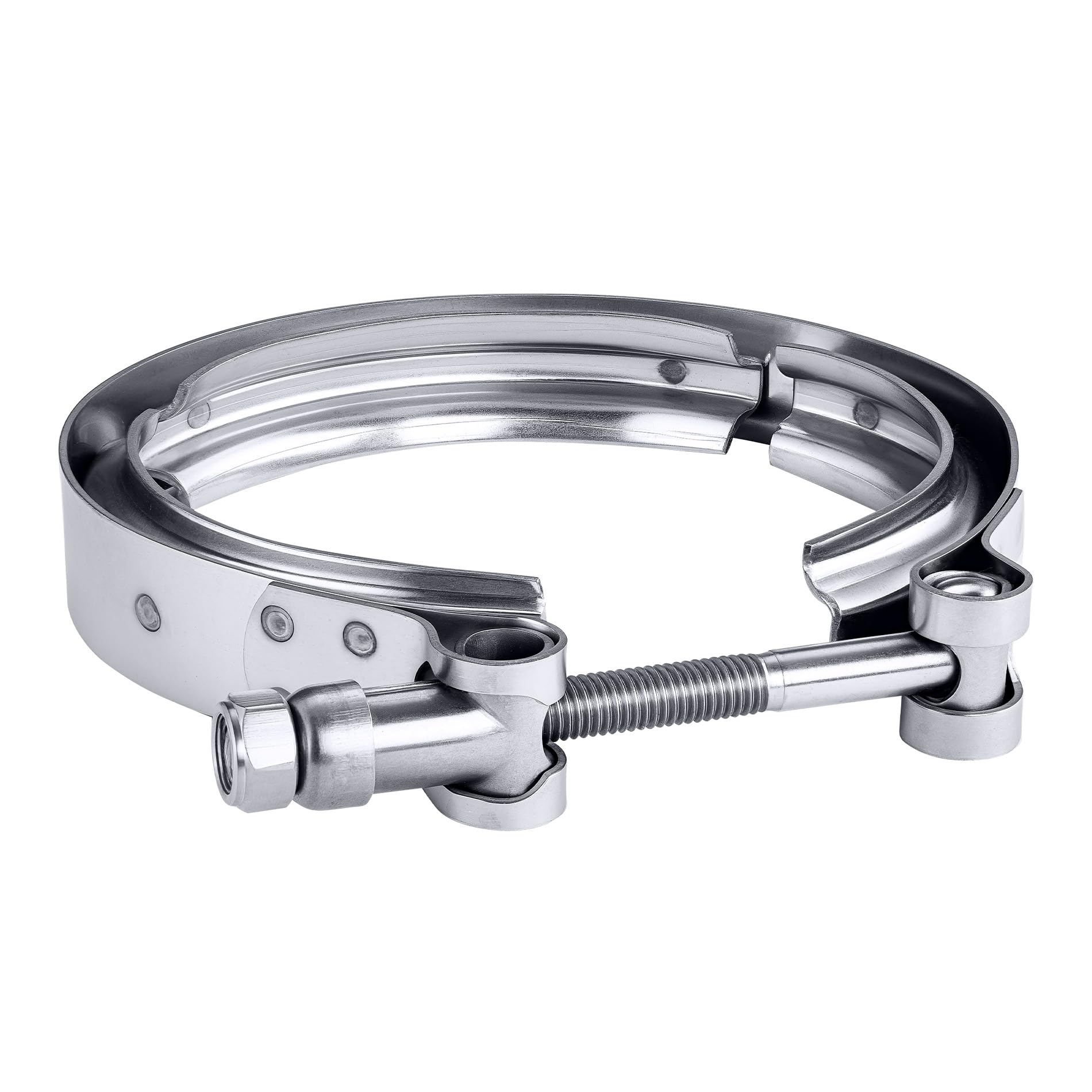 Evil Energy 4.0 Inch V Band Clamp For Flange Kit Stainless Steel 4Pcs (No Flanges)