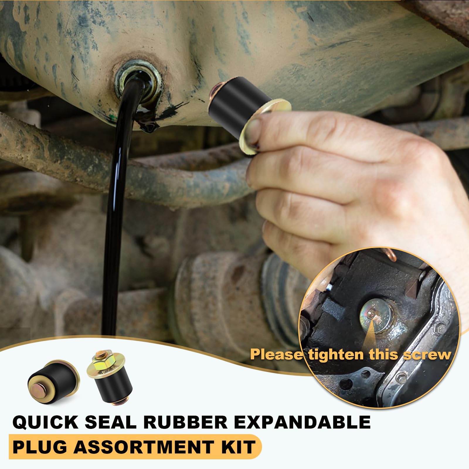 Siptenk 3/4 Freeze Rubber Expansion Plug 8 pcs, Automotive Rubber Expandable Freeze Plugs for Engine
