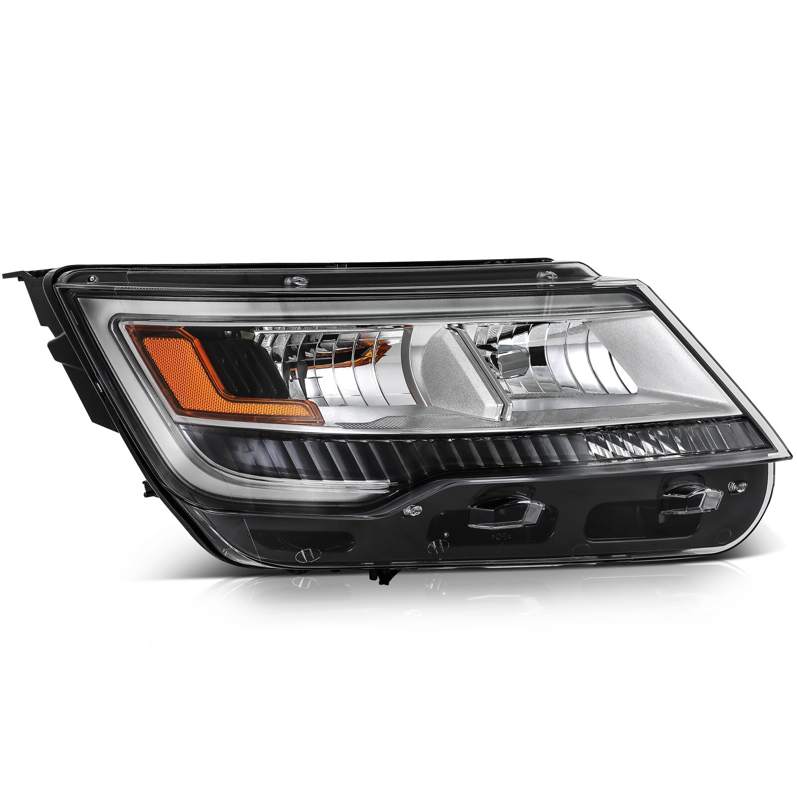 LBRST Headlight Fit 2016-2017 for Explorer Black Housing Right Headlight Assembly FB5Z13008B
