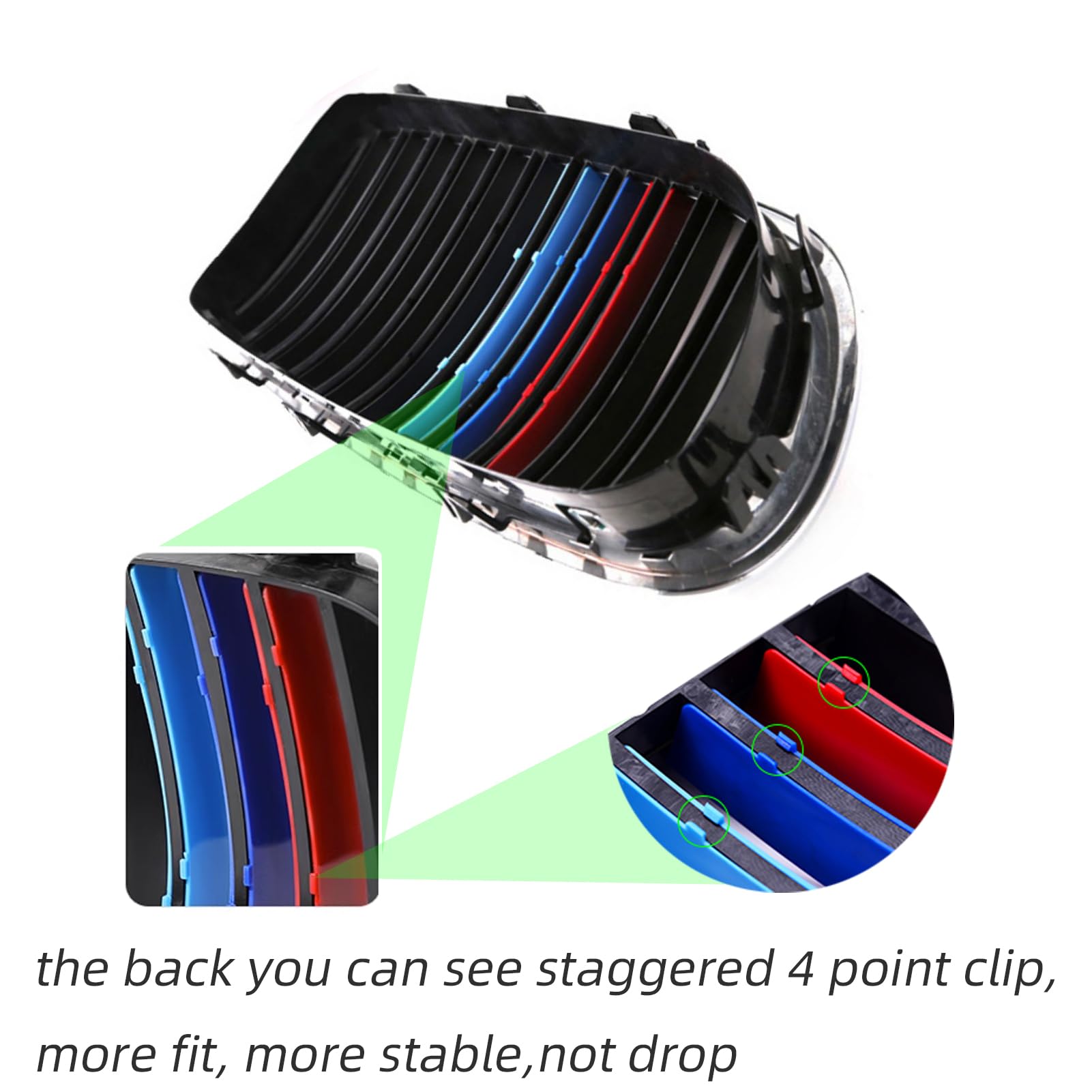 RPERZ grille color stripes Compatible bmw accssories 2004-2006 BMW E53 X5 accessories grille insert accessories 7-Beam