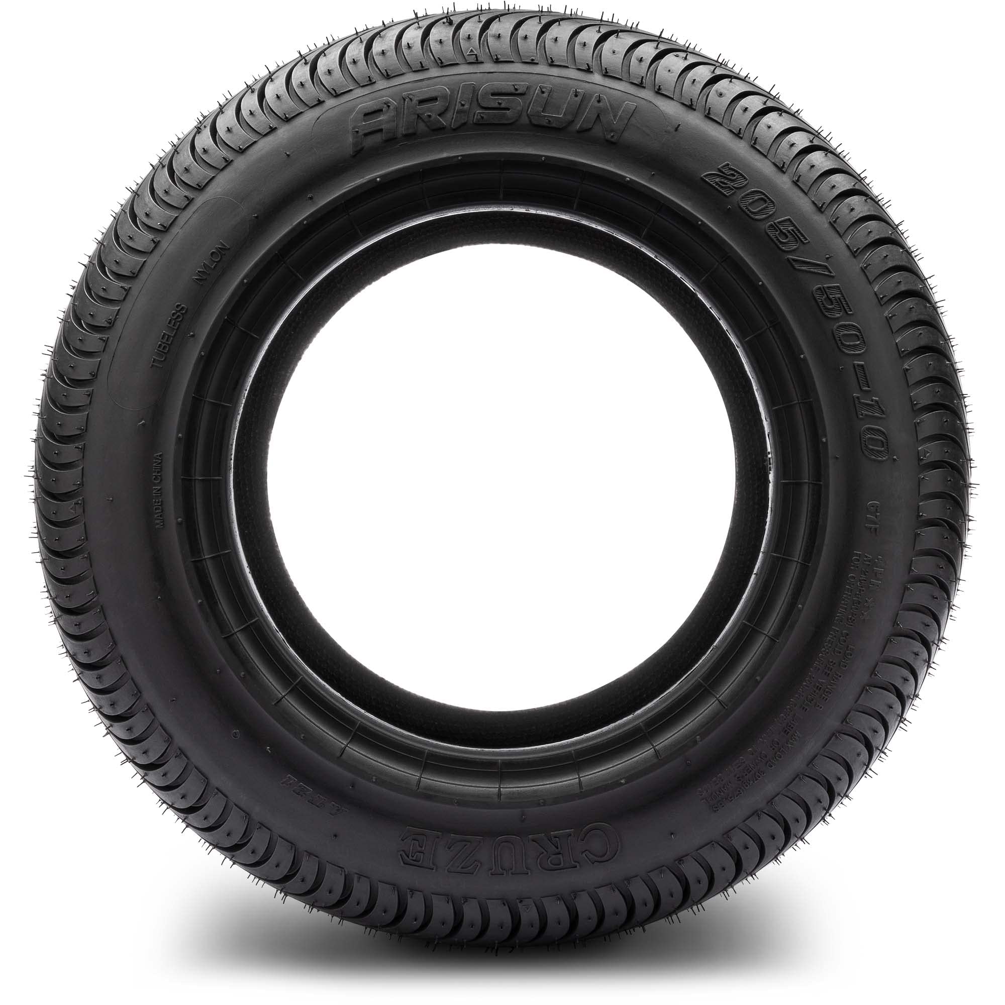 Arisun Cruze 205/50-10 DOT Golf Cart Tire Street Low Profile (4-Ply) - Single