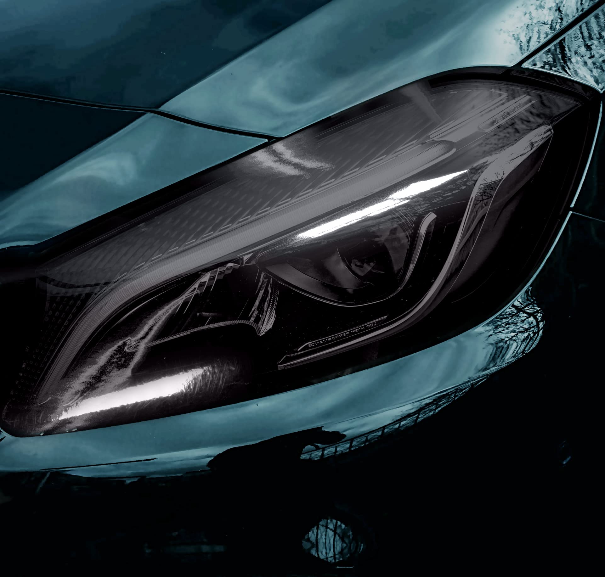Vvivid Air-Tint Headlight/Tail Light Window Tint (Smoke Black, 12'' X 48'')