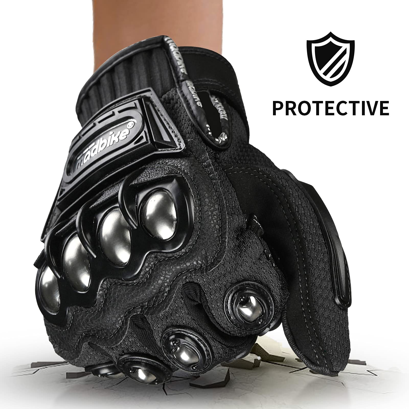 Ilm Alloy Steel Touchscreen Bicycle Motorcycle Motorbike Powersports Racing Gloves (Xxl, Black) Model 10C