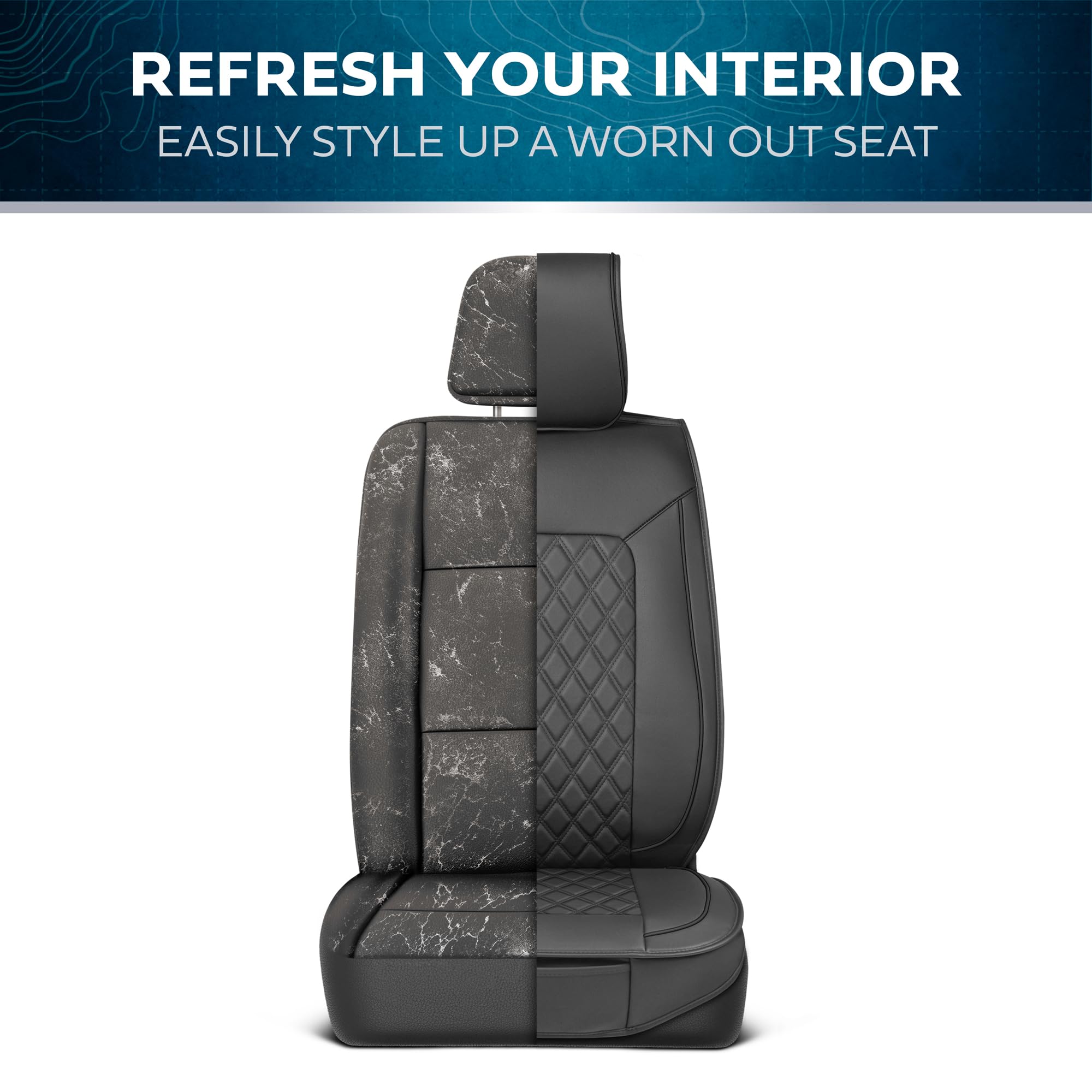 Motorbox Prestige Premium Seat Covers, Semi-Custom Fit Car Seat Covers Full Set, Automotive Interior Cover for Car Truck Van SUV