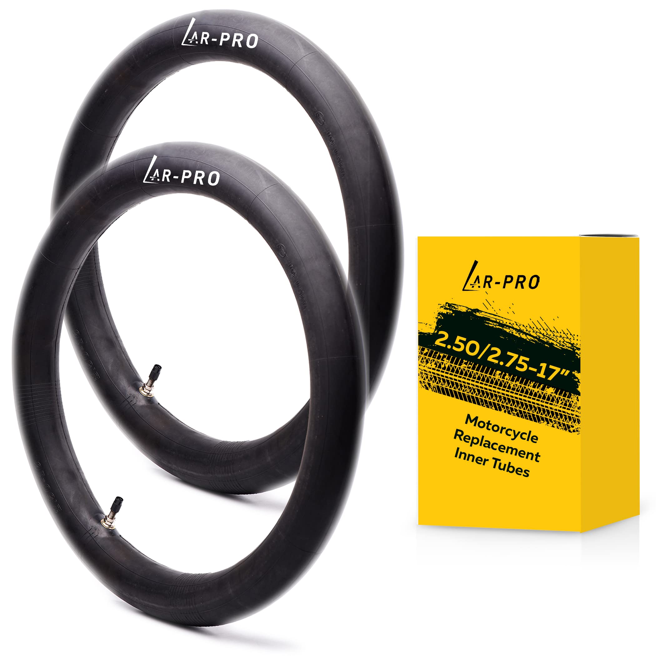 (2-Pack) 2.50/2.75-17   (70/100-17)Motorcycle Inner Tubes - Compatible With Honda, Coolster, Taotao, 110Cc, 125Cc, And 140Cc, Di