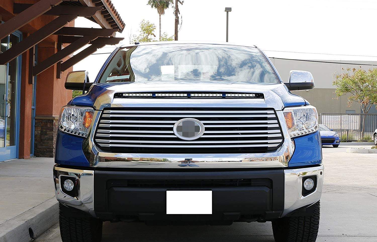 iJDMTOY 36-Inch LED Light Bar with Hood Mount Brackets & Wiring Kit - White, CREE LED, Compatible with 2014-2021 Toyota Tundra