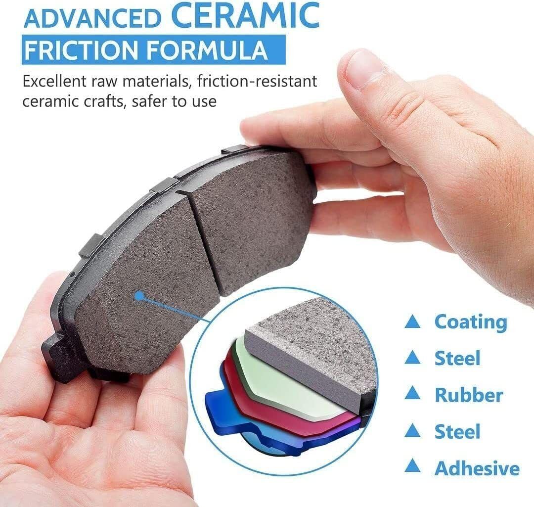 EXPPOWER ceramic brake pads front and rear for GMC Silverado Sierra Chevrolet 2500 3500 HD