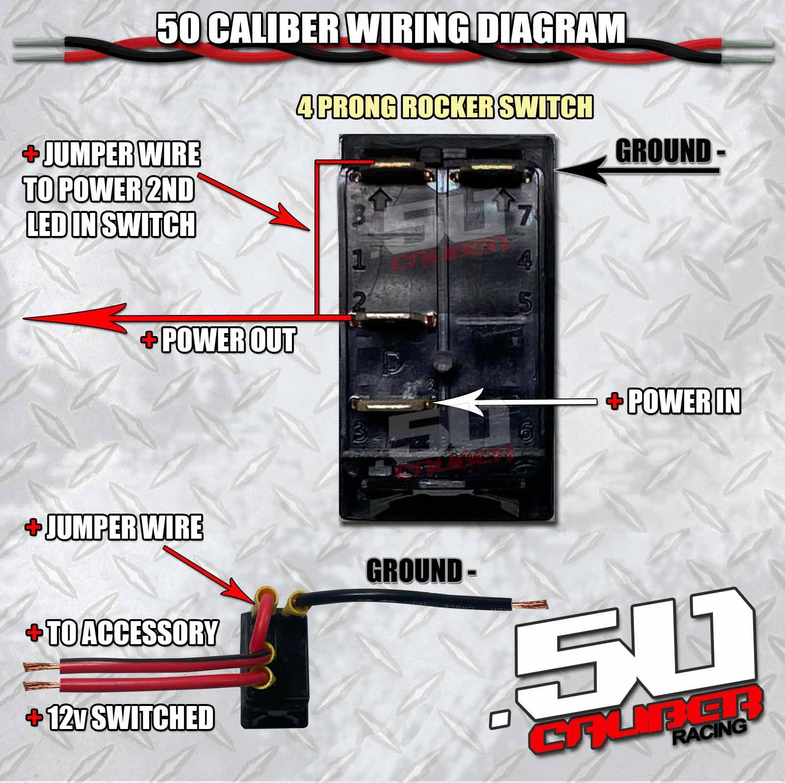 50 Caliber Racing This Switch Turns Something On Strong Man Design On/Off Rocker Switch (Orange)