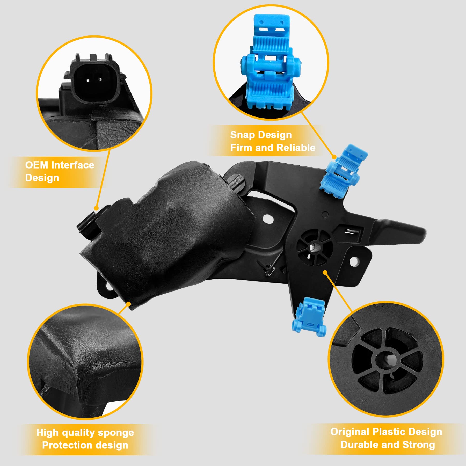Misakomo Rear Gate Powered Tailgate Lock Actuator for 2017-2021 Ford F150 F250 F350, Model GJ32, Durable Plastic Construction