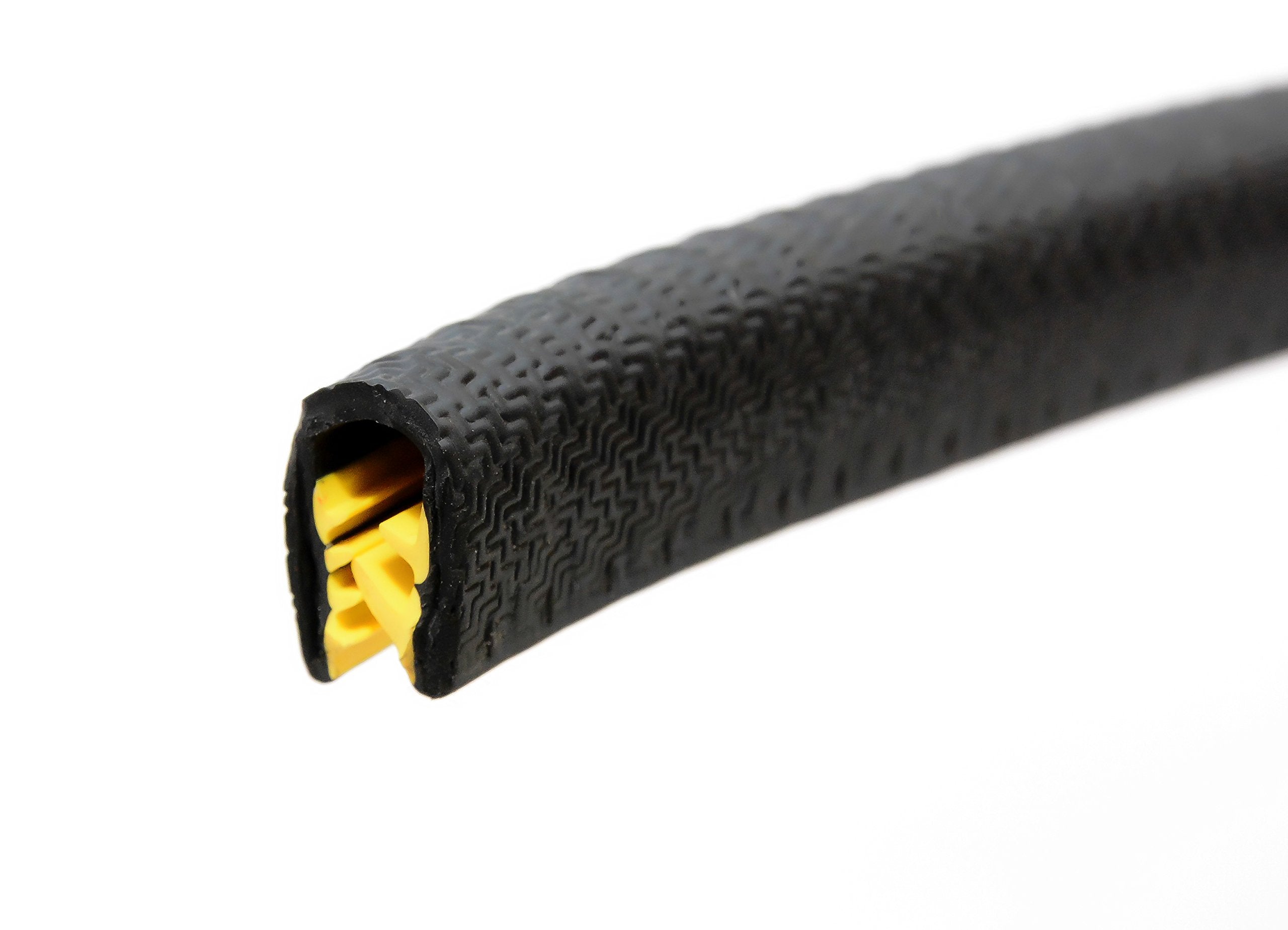 M M Seals - Edge Trim Black Fits 1/5 Inch (4.9Mm), Leg 0.65 Inch (16.6Mm), Length 3 Feet (1Meter) - No Glue Decorative Anti-Scra