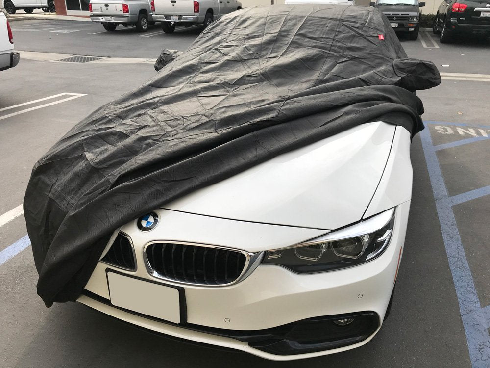 CarsCover Heavy Duty All Weatherproof Car Cover for 2007-2019 BMW M3, 320i, 328i, 330i, 335i, 340i - Black
