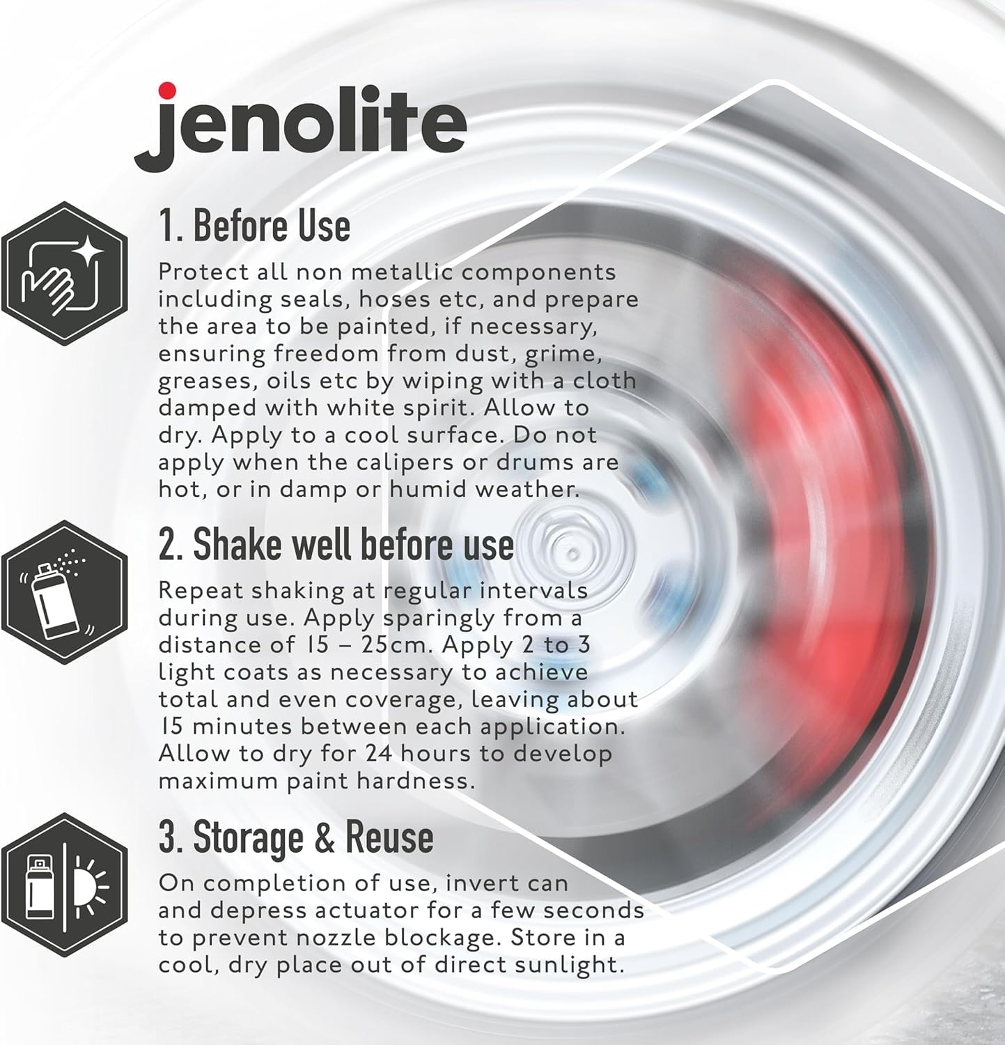 Jenolite Brake Caliper Paint | Yellow | Restore & Transform Car Brake Calipers | Ral 1018 | 400Ml (13.5Fl Oz)
