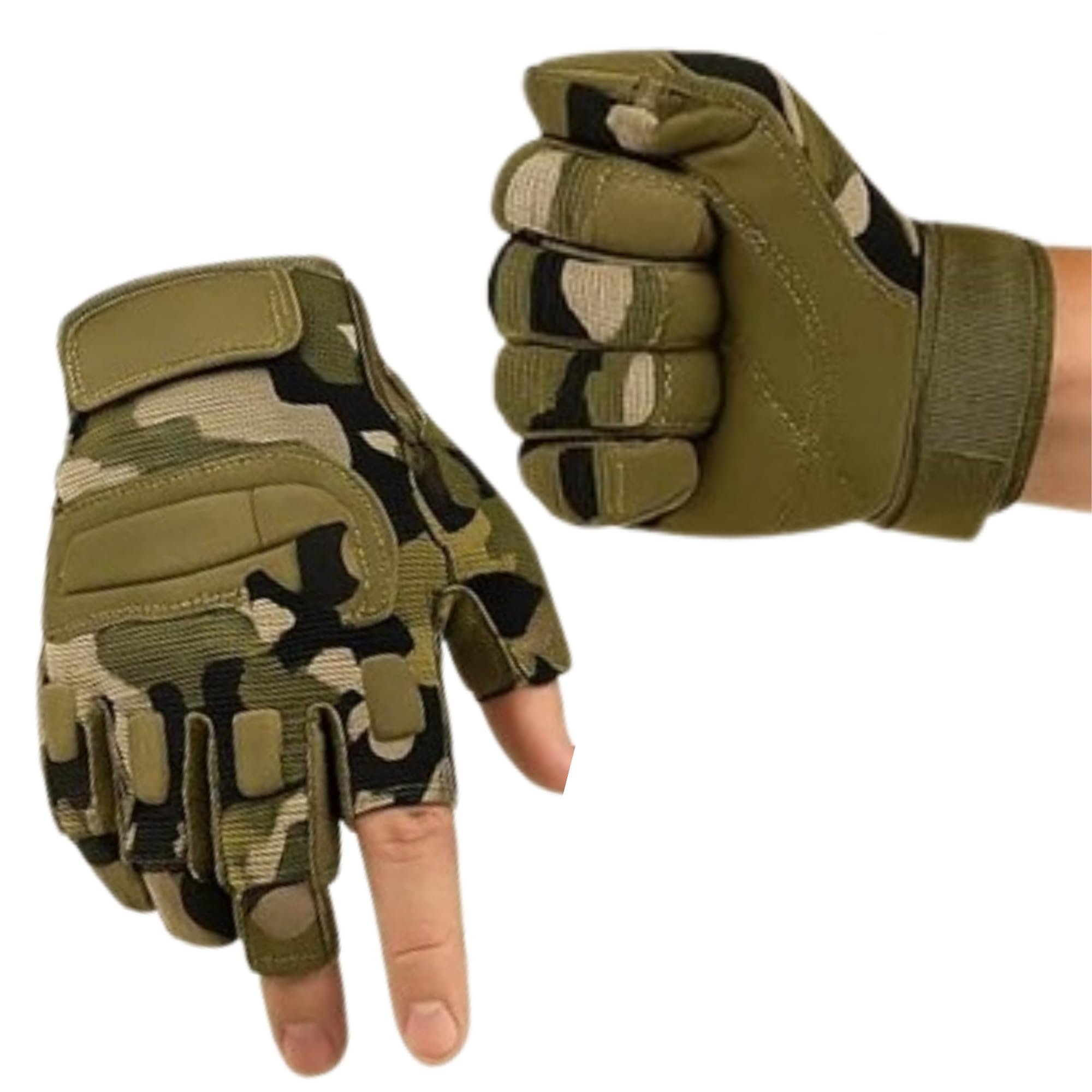 Adroitz Leather Combat Olive Biker Gloves For Men & Women | Waterproof, Durable, Comfort Fit | Enhanced Grip | Sports Material |