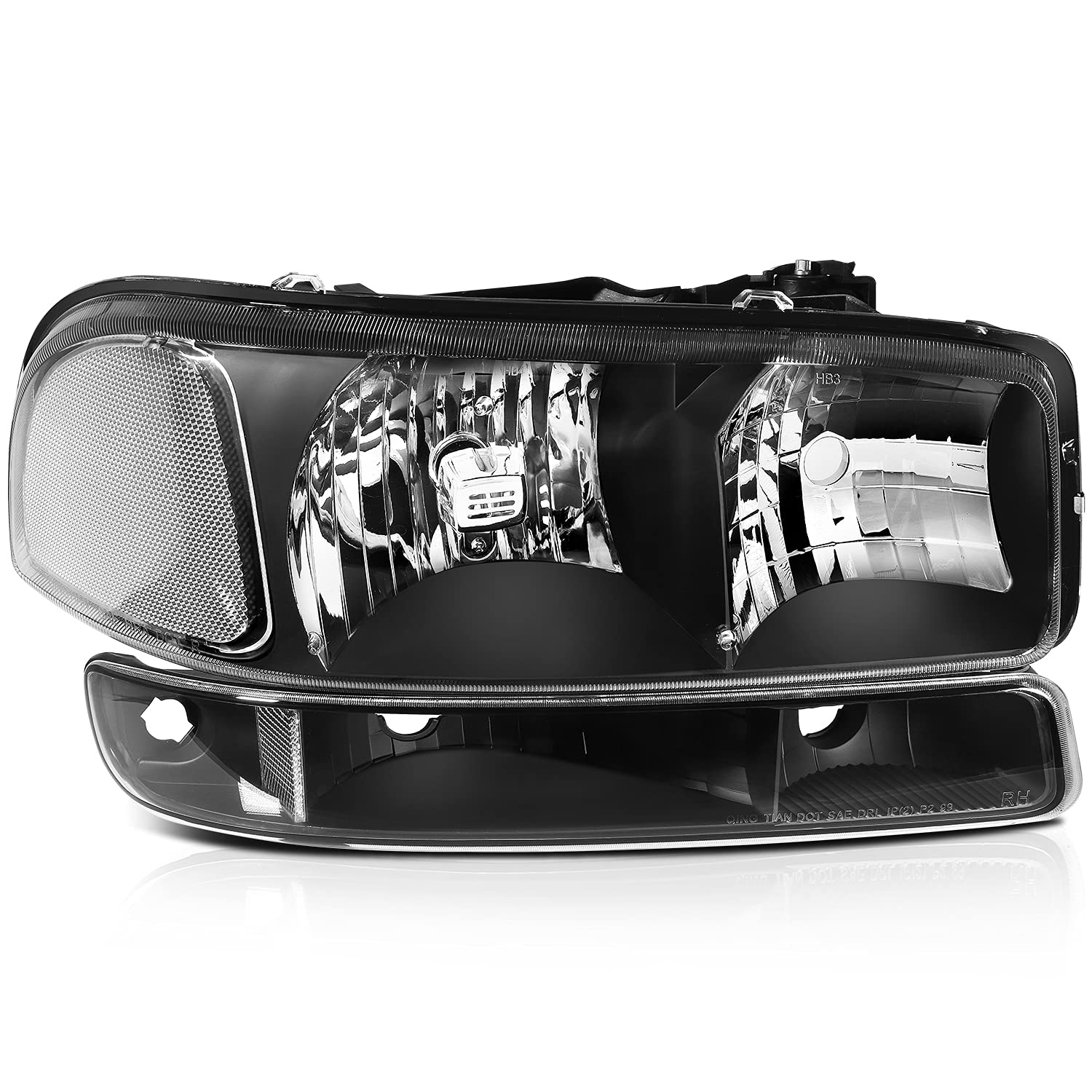 OCPTY A Pair Of headlight Assembly Fits For GMC Sierra 1500 1999-2006,For GMC Sierra 1500 Classic 2007,For GMC Sierra 1500 HD 20