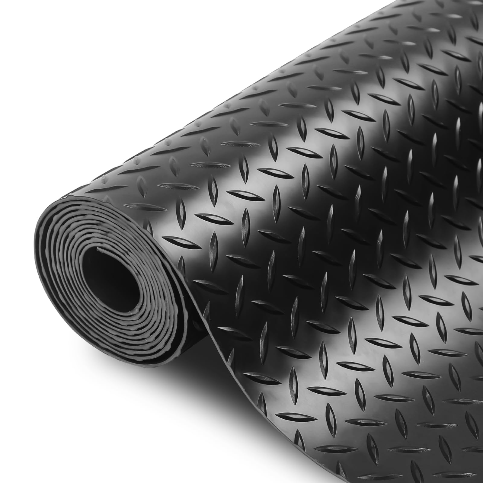 SEAL 4 x 8 Ft Premium Garage Floor Mat, 2.8mm Thickened Black Commercial Grade Heavy Duty Parking Mat for Garage Floor, Golf Car