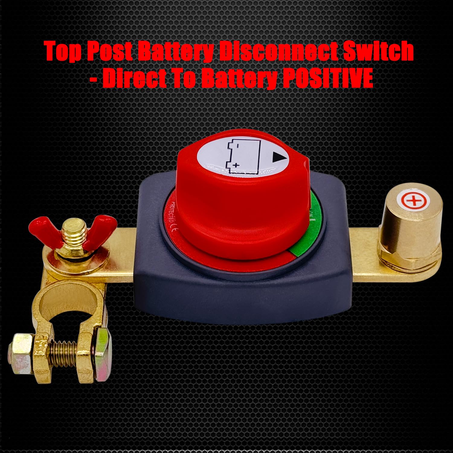 Ampper Battery Disconnect Switch 12V-48V, Marine Top Post Power Cut Off for Car RV Boat