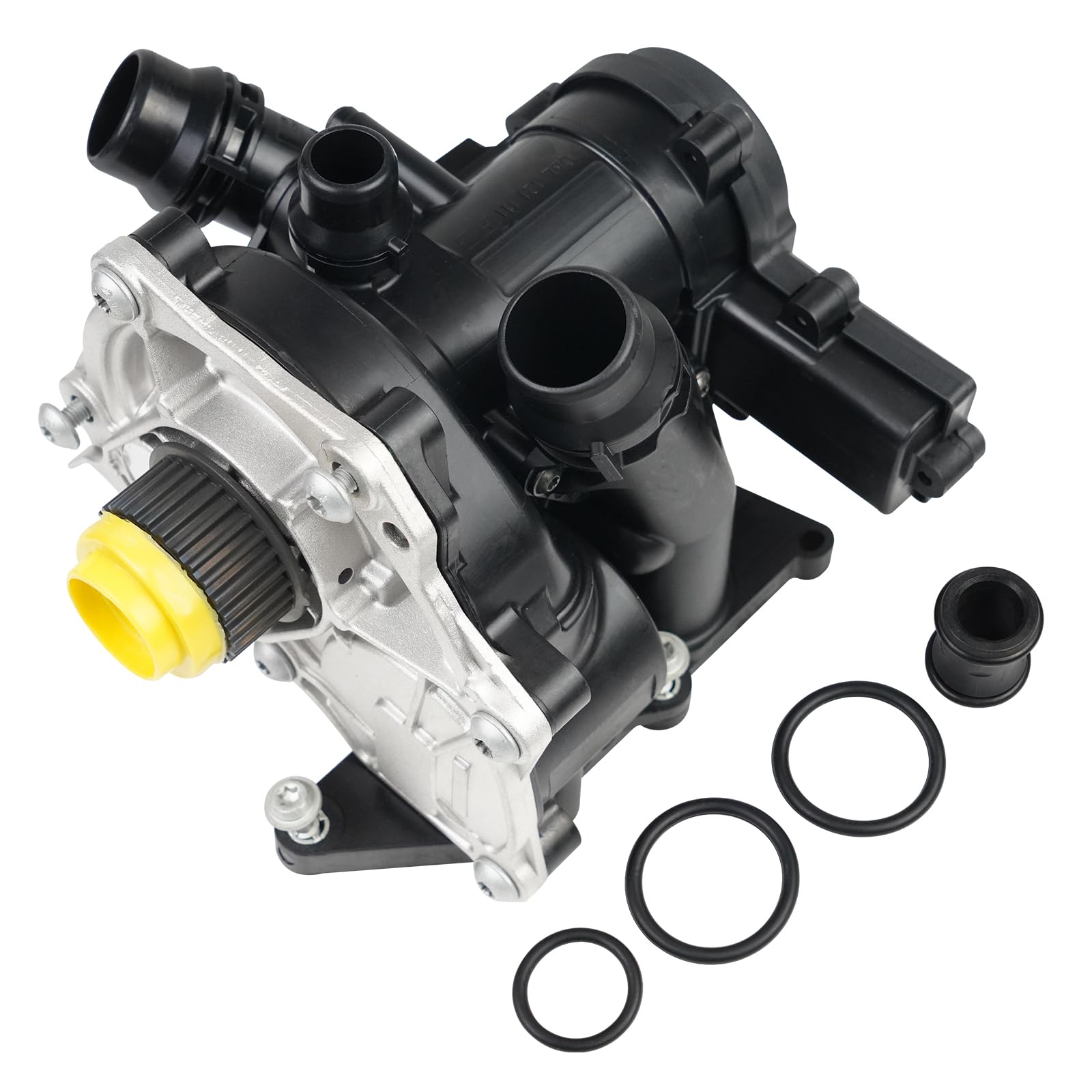 Htostar Racing 06L121111 Engine Water Pump Thermostat Housing Assembly Compatible with Volkswagen VW Golf Beetle Passat Compatib