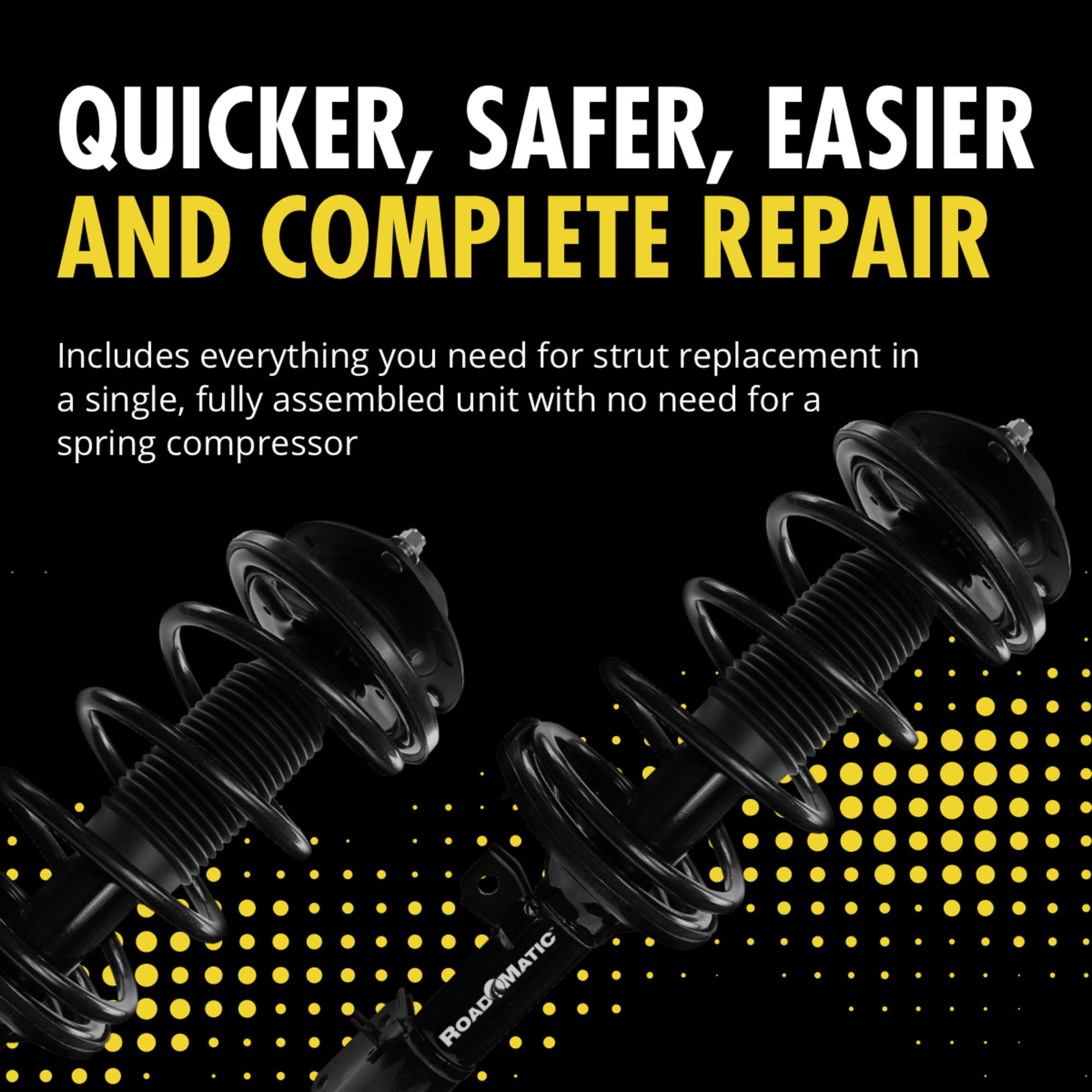 Monroe Roadmatic 181616 Suspension Strut And Coil Spring Assembly For Ford Taurus