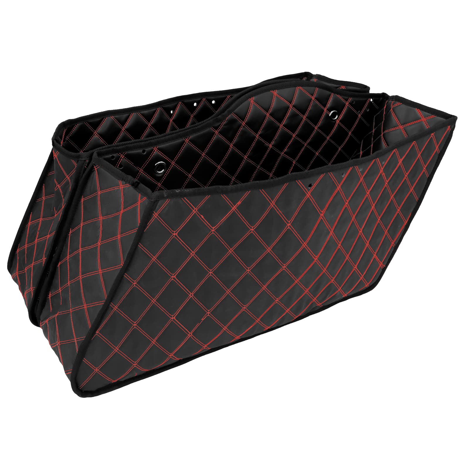 Hdbubalus Saddlebag Liners Inserts Compatible With Harley Extended Bag Touring Electra Street Glide Road King 1993-2013 (Red Thr