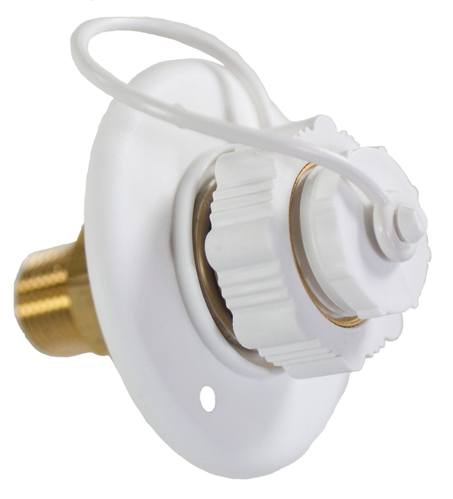 Aqua Pro 27893 Polar White Plastic Surface Packaged Mounting Flange with 1/2 Male Pipe Thread