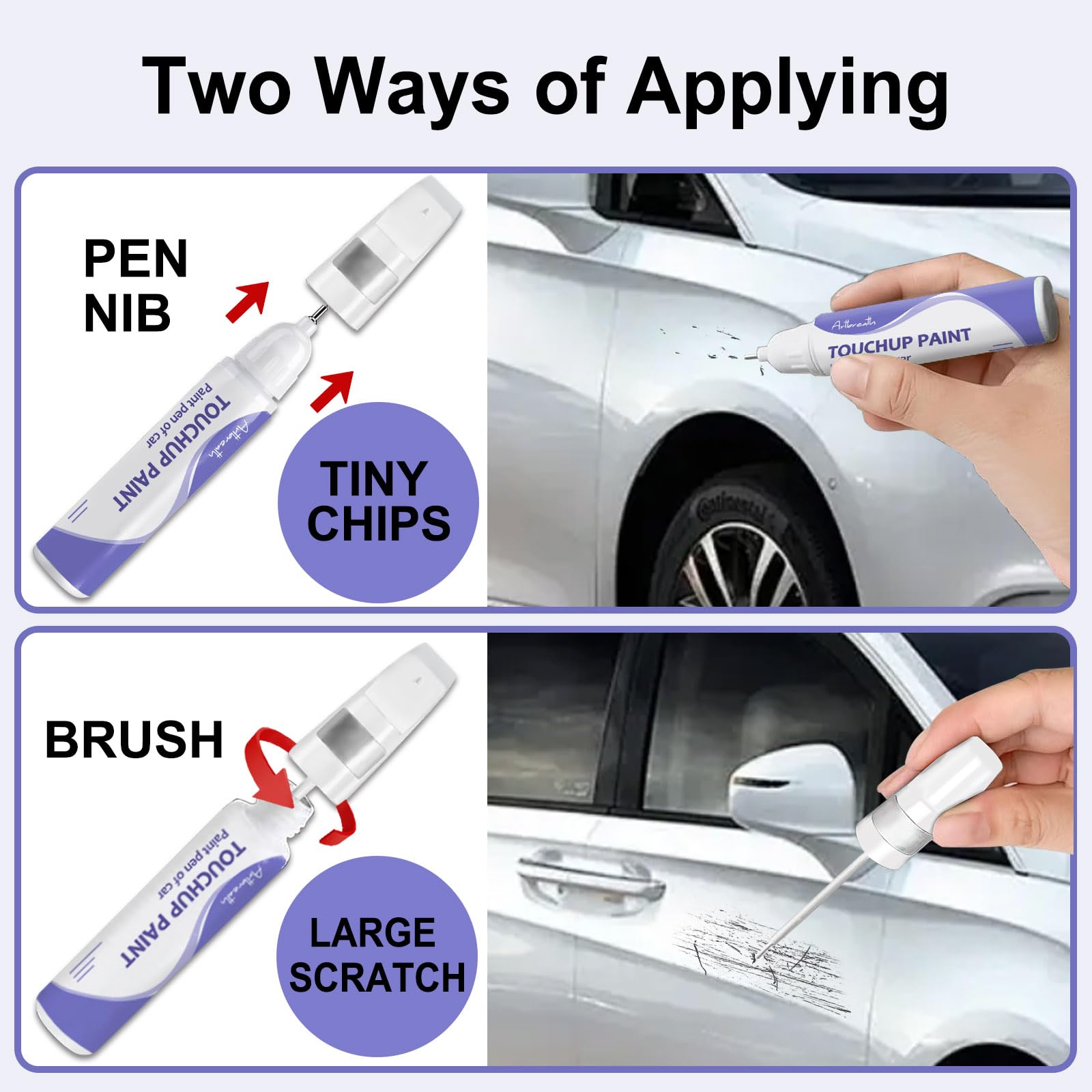 Touch Up Paint for Mercedes Benz Obsidian Black (197/9197)-Exact Match-Chips and Nicks TouchUp Paint Pen Scratch Repair Car Acce
