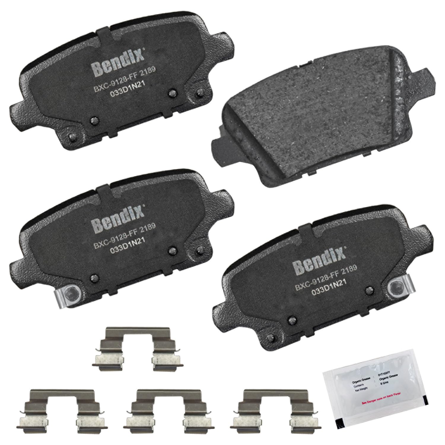 Bendix Priority1 Cfc2189 Ceramic Rear Brake Pads For Buick Envision 2022-2021, Regal Sportback 2019-2018, Cadillac Xt4 2023-2019