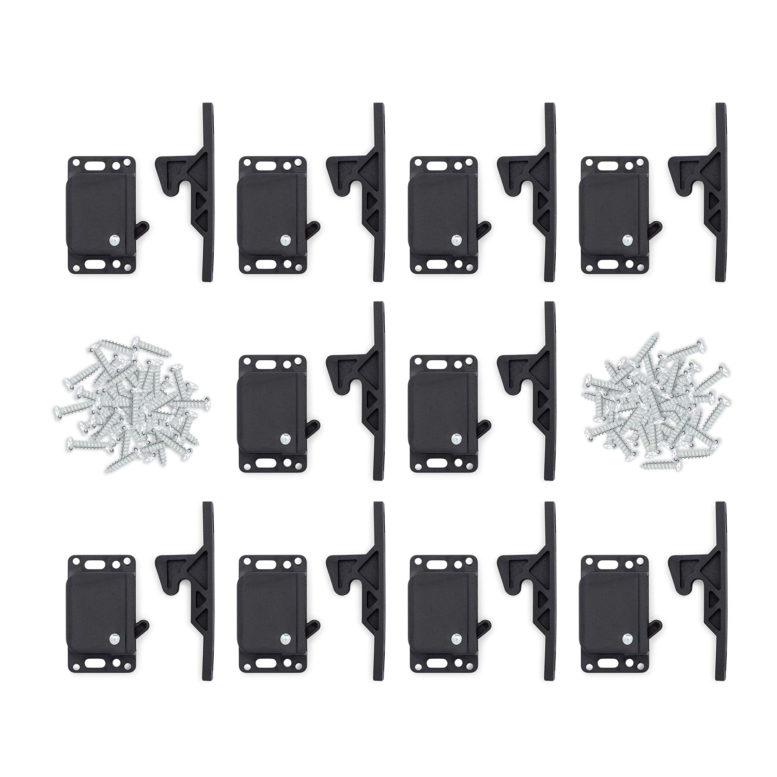 Camp'N - 10 Pack - Push Catch - Latch - Grabber - Holder For Rv Cabinet Doors With Mounting Hardware - 5 Lbs Pull Force - Perfect For Rv, Trailer, Camper, Motor Home, Cargo Trailer - Oem Replacement